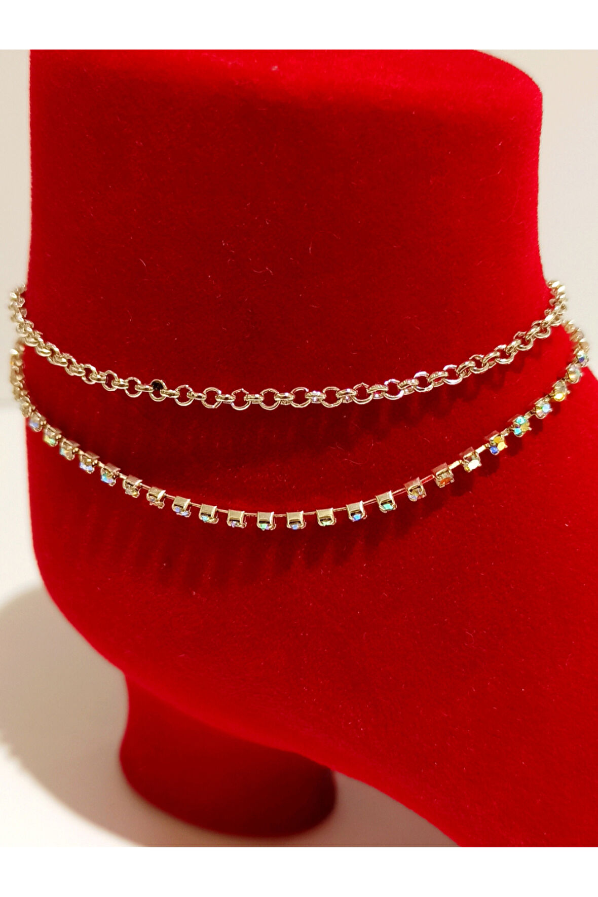 Monalisa Hom Lüks Gösterişli Kararmaz El Yapımı Boncuklu  Renkli Halhal