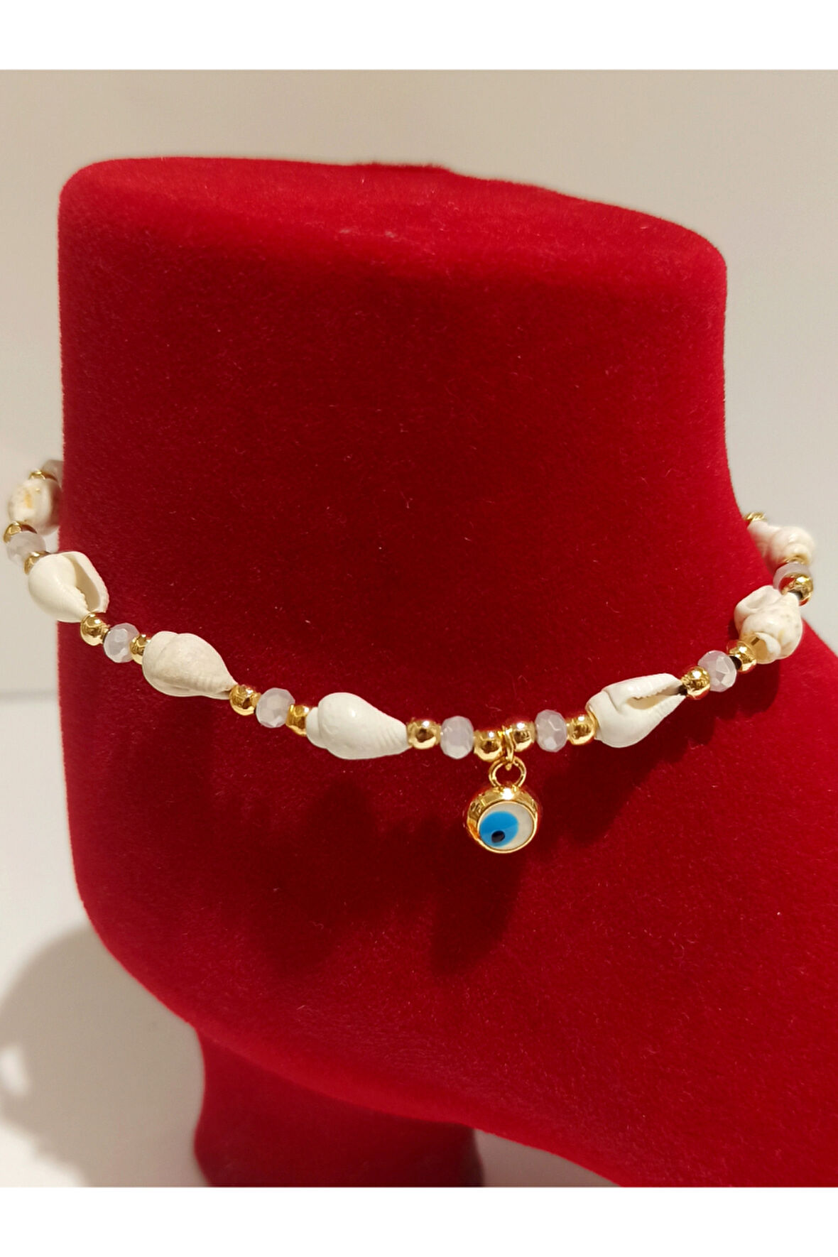 Monalisa Hom Lüks Gösterişli Kararmaz El Yapımı Boncuklu  Renkli Halhal