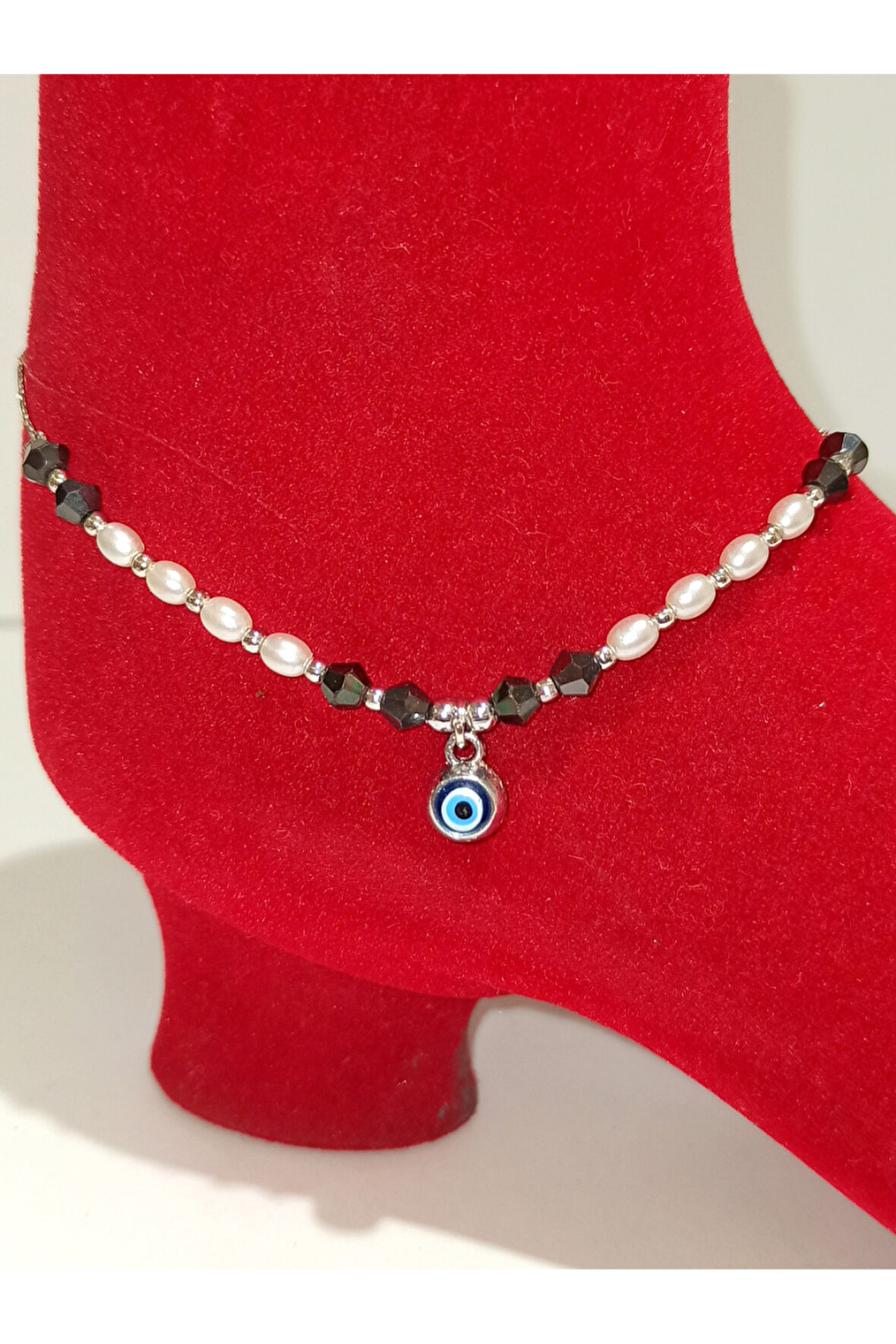 Monalisa Hom Lüks Gösterişli Kararmaz El Yapımı Boncuklu  Renkli Halhal