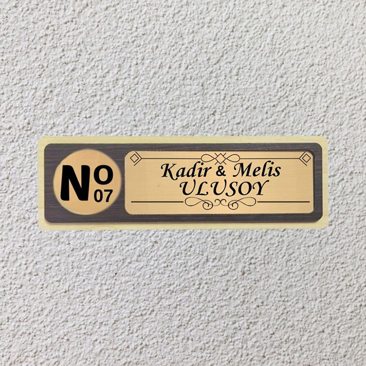 Kişiye Özel MDF Kapı İsimliği
