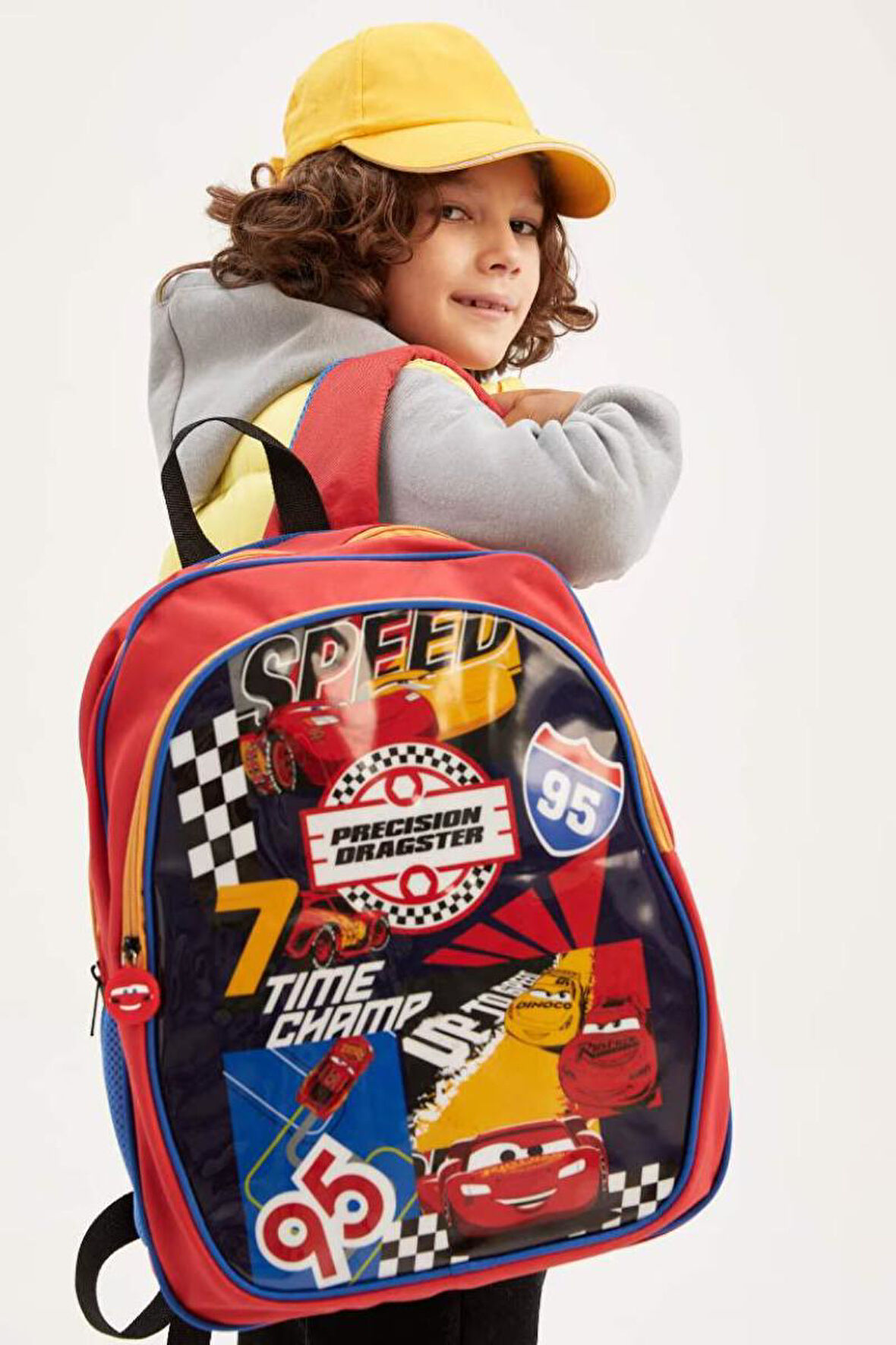 Figürlü Orjinal Su Geçirmez  Araba Figürlü Okul Çantası