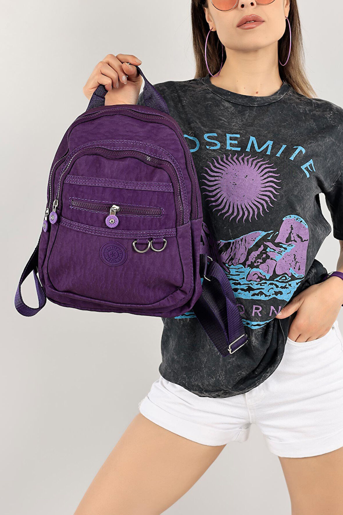 Monalisa Home Figürlü  Mor Renk Okul Çantası