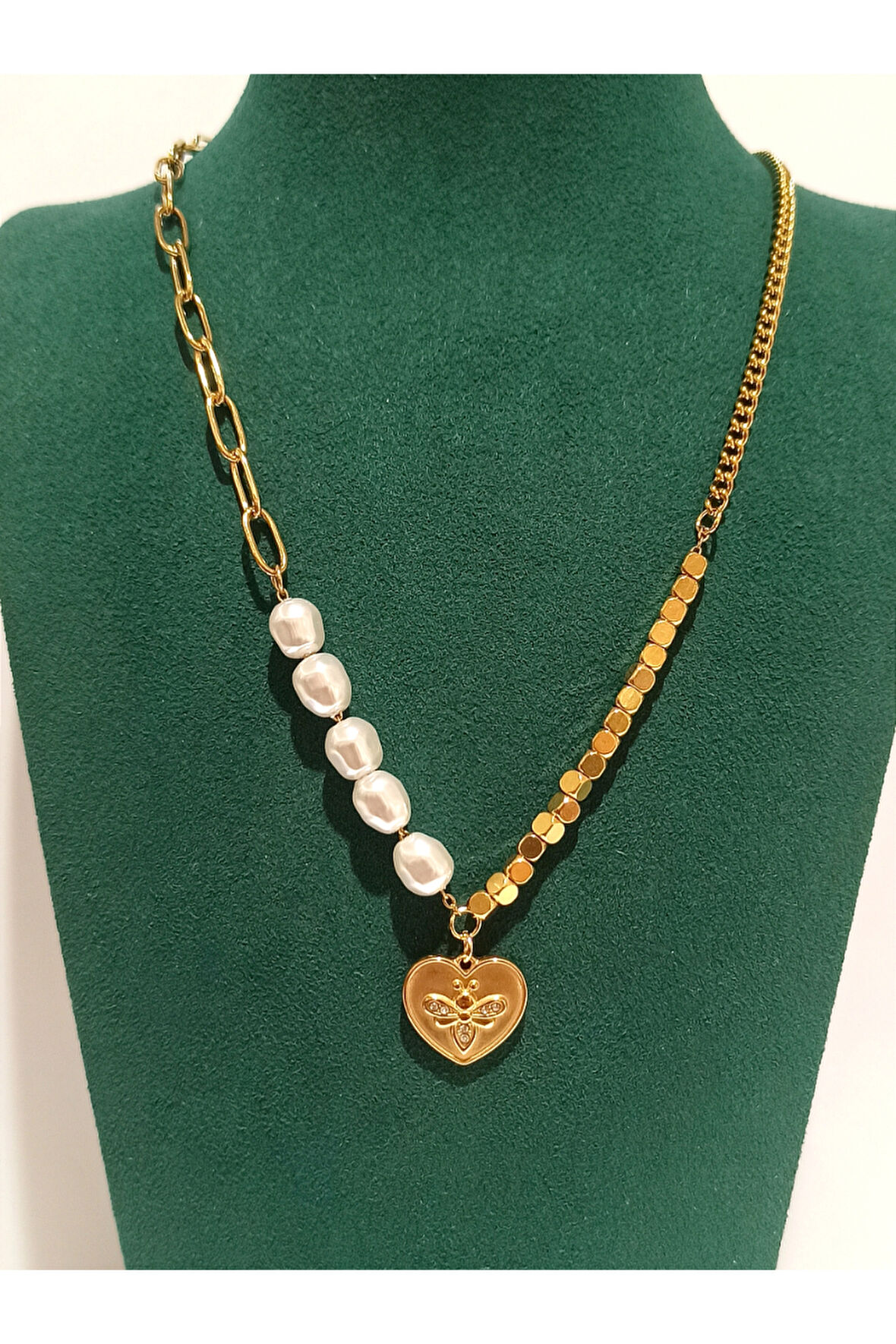 Monalisa Home Gold Renk Lüks Figürlü Gösterişli Kolye