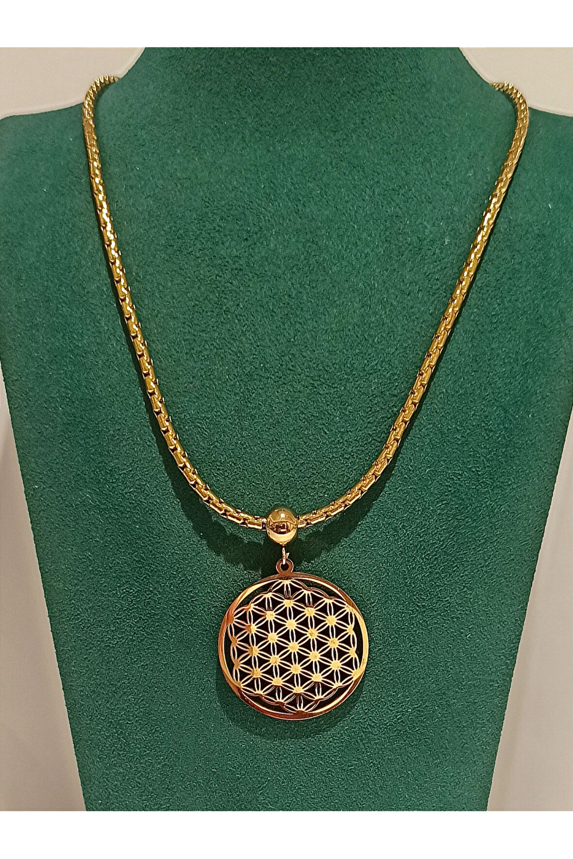 Monalisa Home Gold Renk Lüks Figürlü Gösterişli Kolye