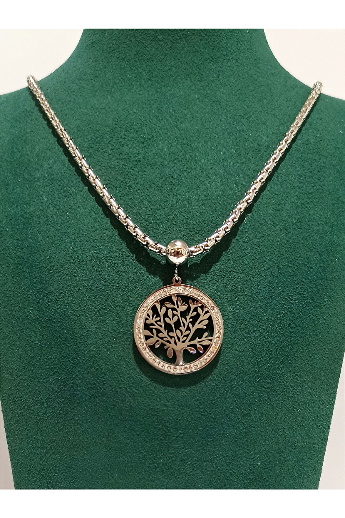 Monalisa Home Gümüş  Renk Lüks Figürlü Gösterişli Kolye