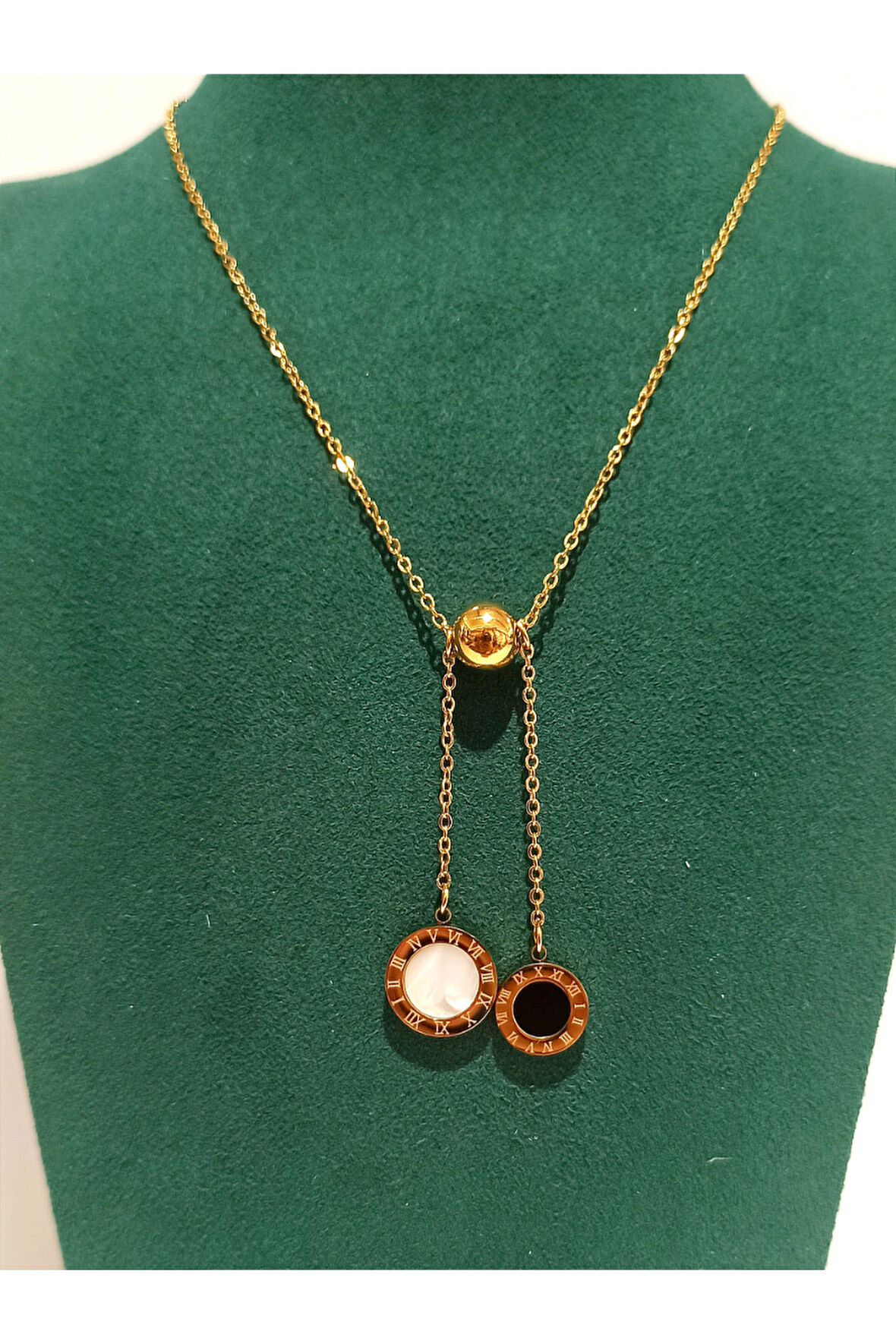 Monalisa Home Gold Renk Lüks Figürlü Gösterişli Kolye