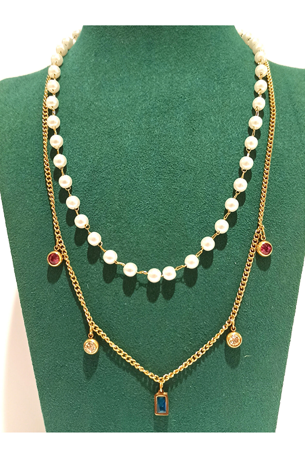 Monalisa Home Gold Renk Lüks Figürlü Gösterişli Kolye