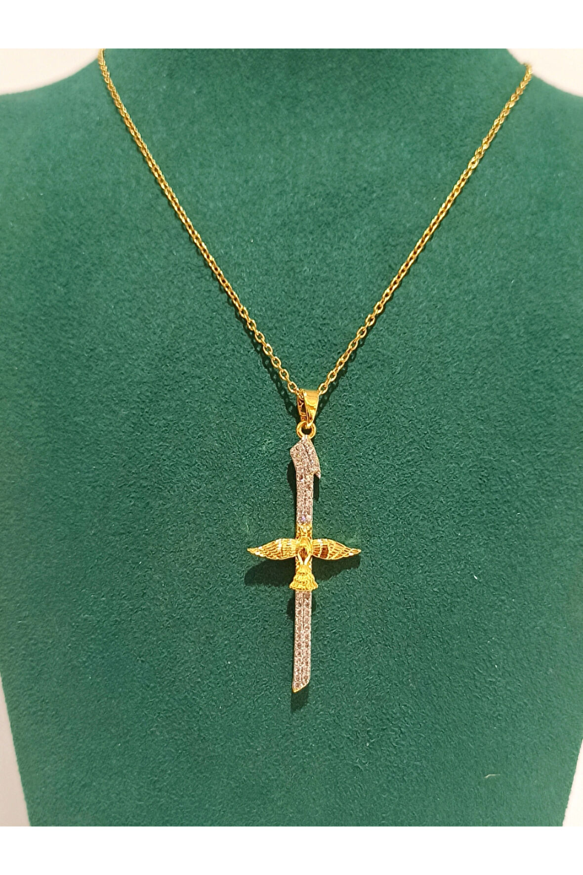 Monalisa Home Gold Renk Lüks Figürlü Gösterişli Kolye