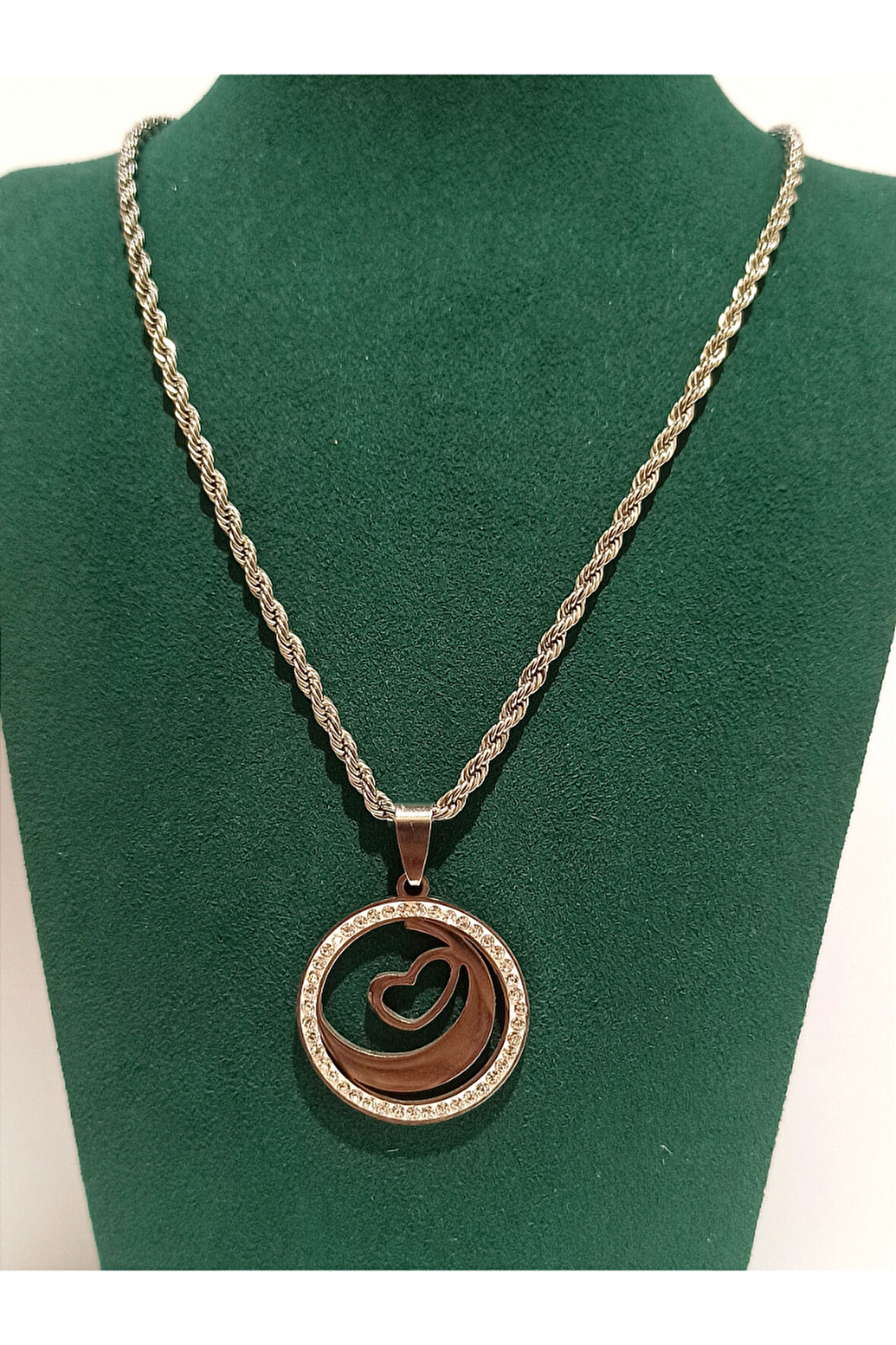 Monalisa Home Gümüş Renk Lüks Figürlü Gösterişli Kolye