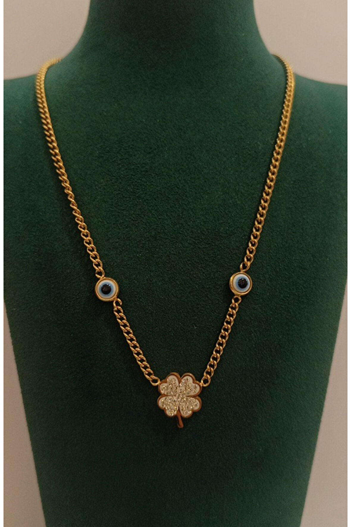 Monalisa Home Gold Renk Lüks Figürlü Gösterişli Kolye