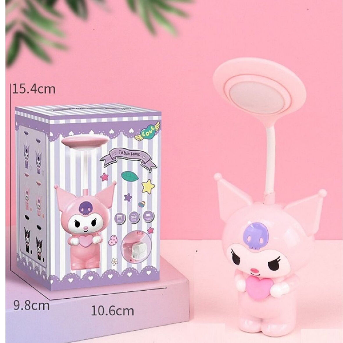 Sanrio Kawai Kuromi Led Şarzlı Çocuk Odası Masa Lambası