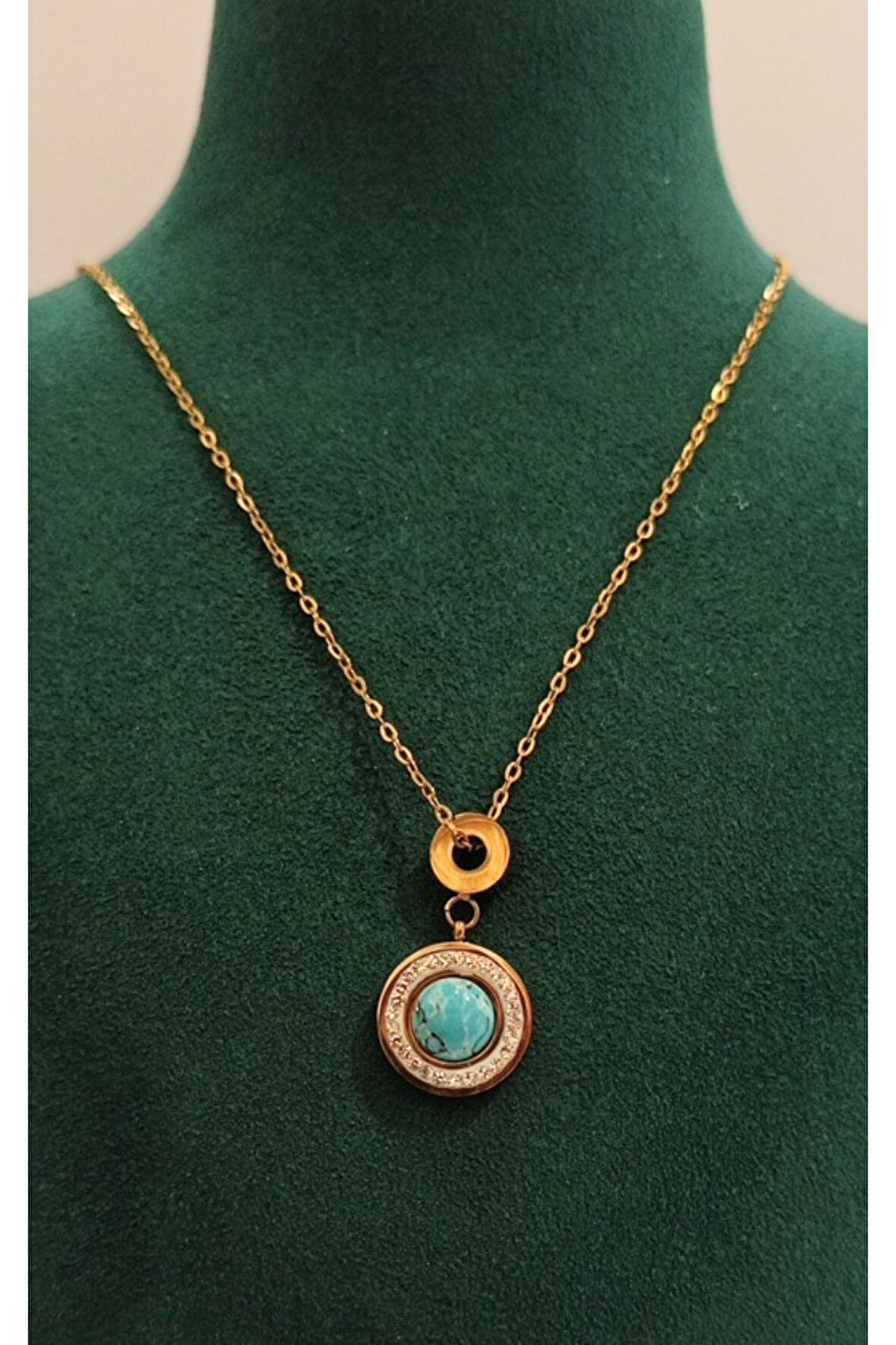 Monalisa Home Gold Renk Lüks Figürlü Gösterişli Kolye