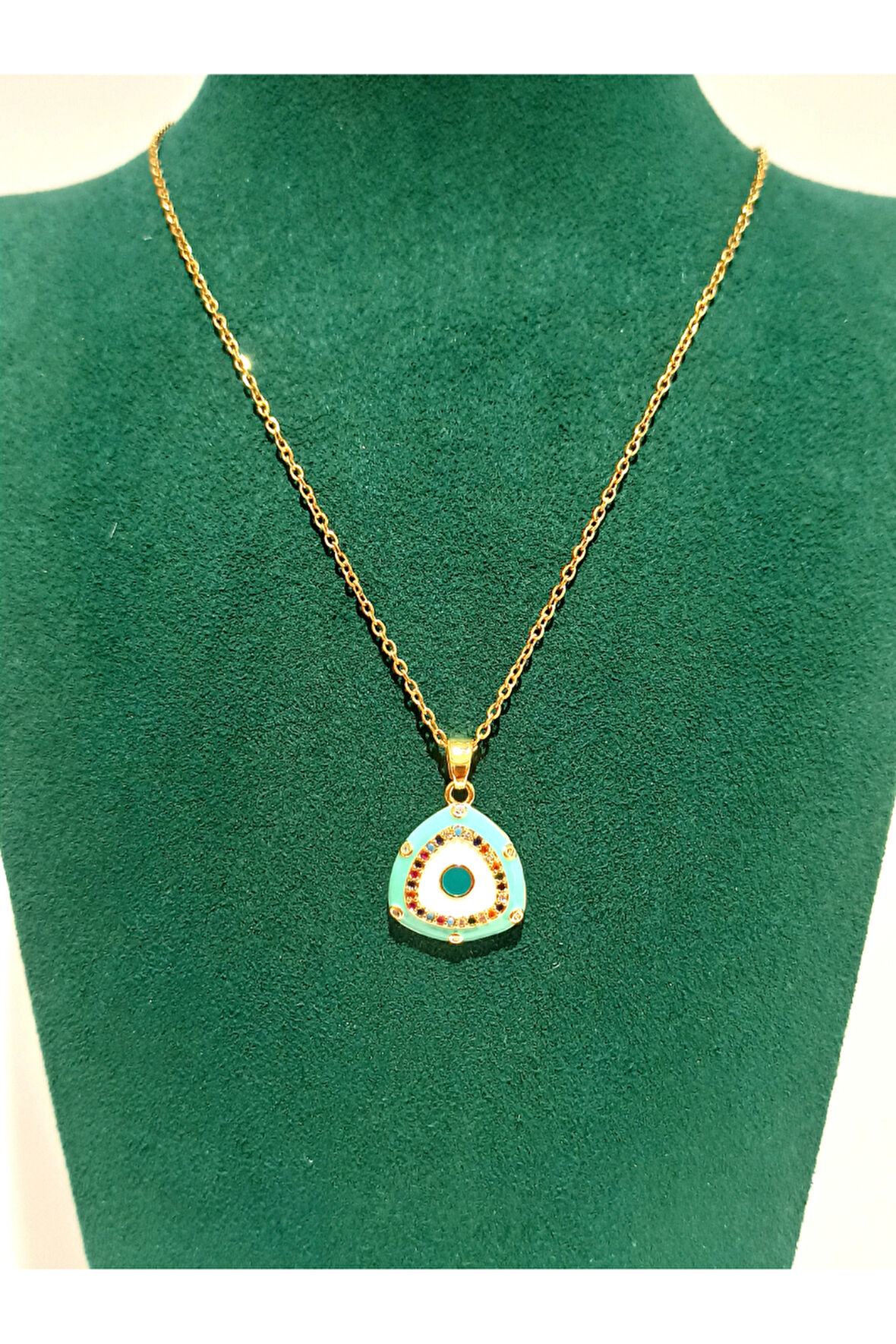 Monalisa Home Gold Renk Lüks Figürlü Gösterişli Kolye