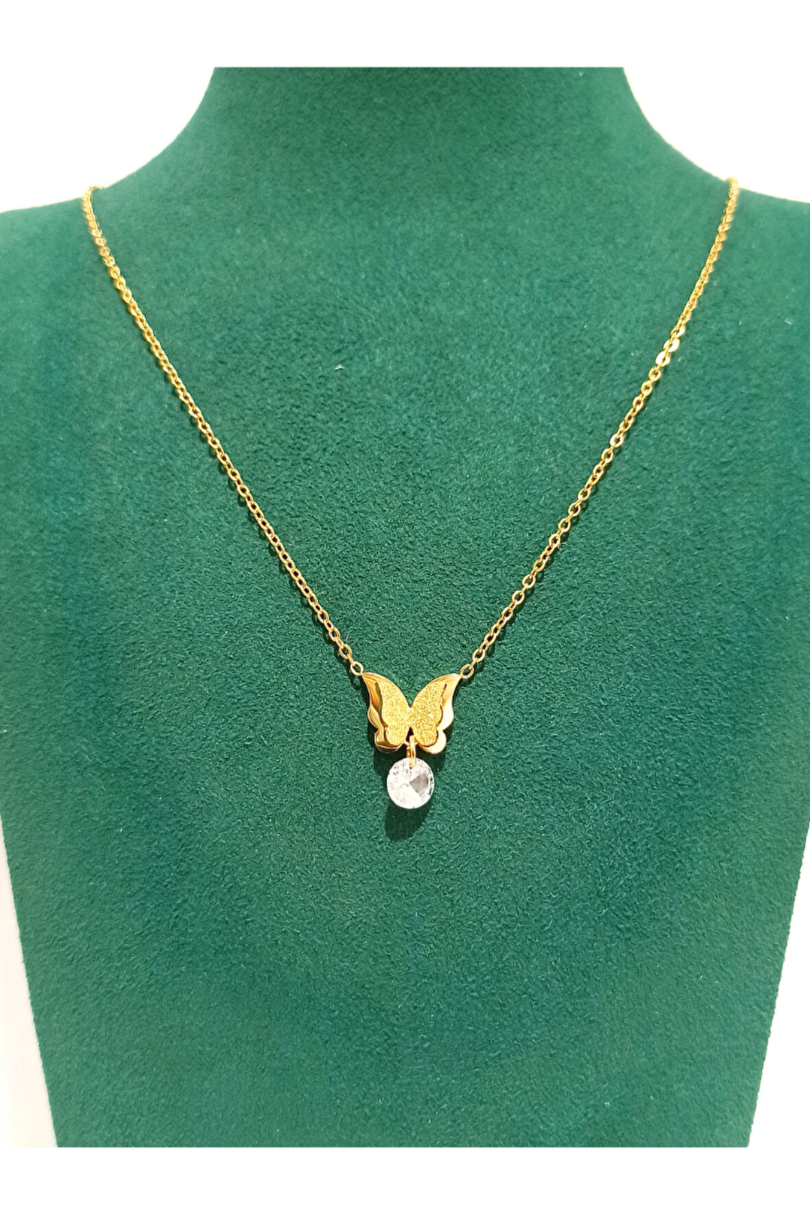 Monalisa Home Gold Renk Lüks Figürlü Gösterişli Kolye