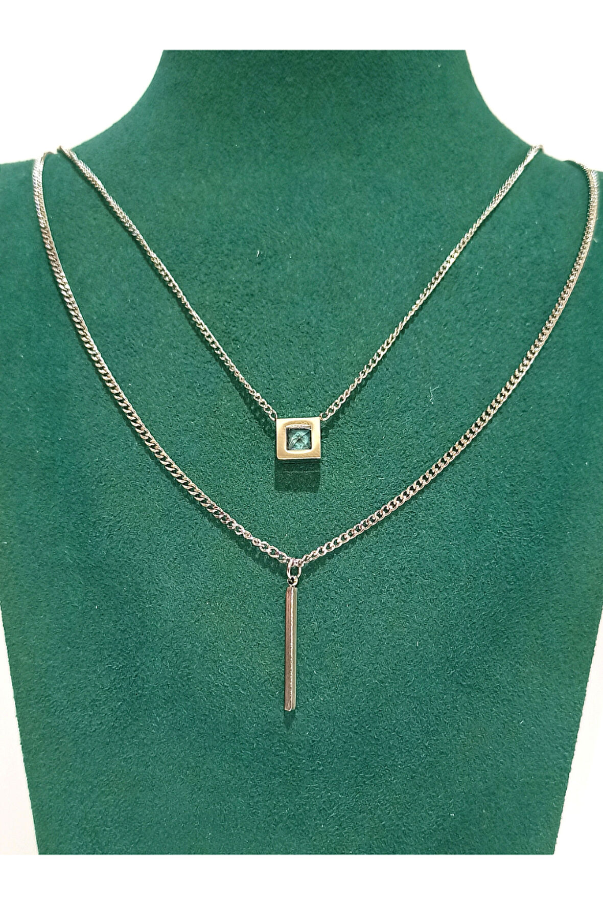 Monalisa Home Gümüş  Renk Lüks Figürlü Gösterişli Kolye