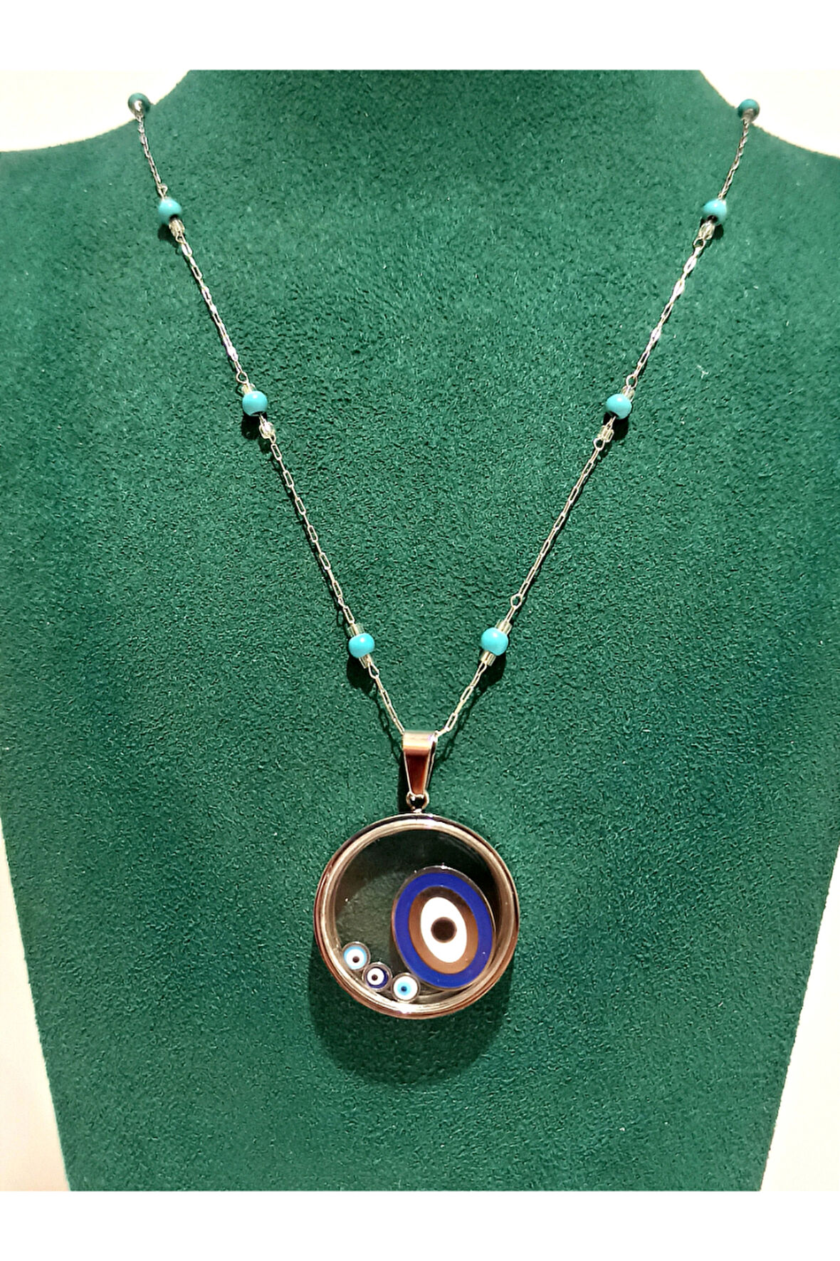 Monalisa Home Gümüş  Renk Lüks Figürlü Gösterişli Kolye