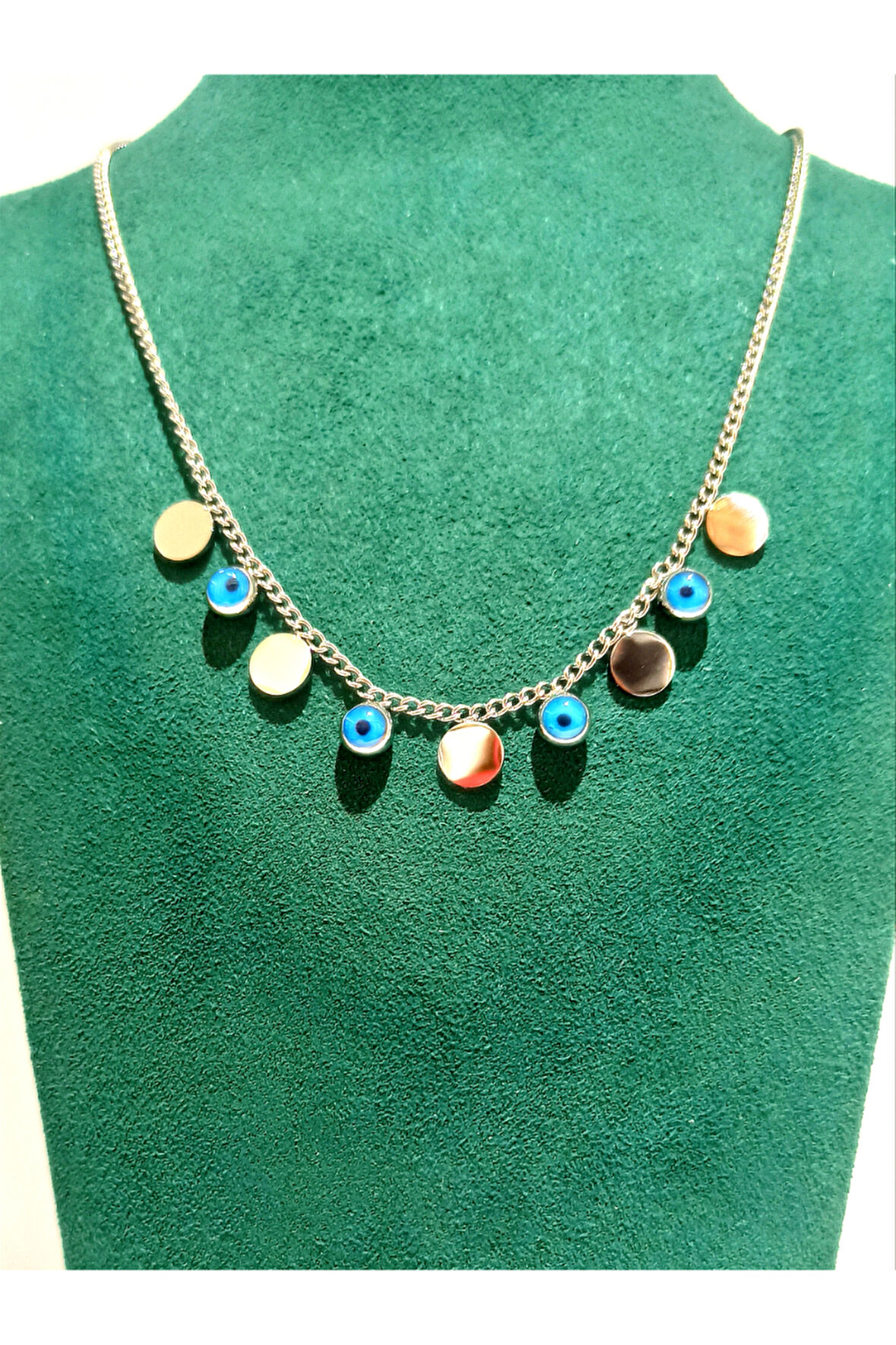 Monalisa Home Gümüş  Renk Lüks Figürlü Gösterişli Kolye