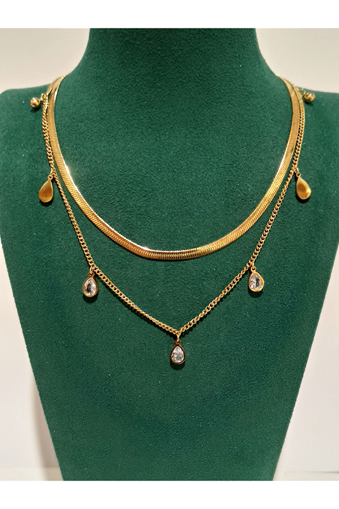 Monalisa Home Gold Renk Lüks Figürlü Gösterişli Kolye