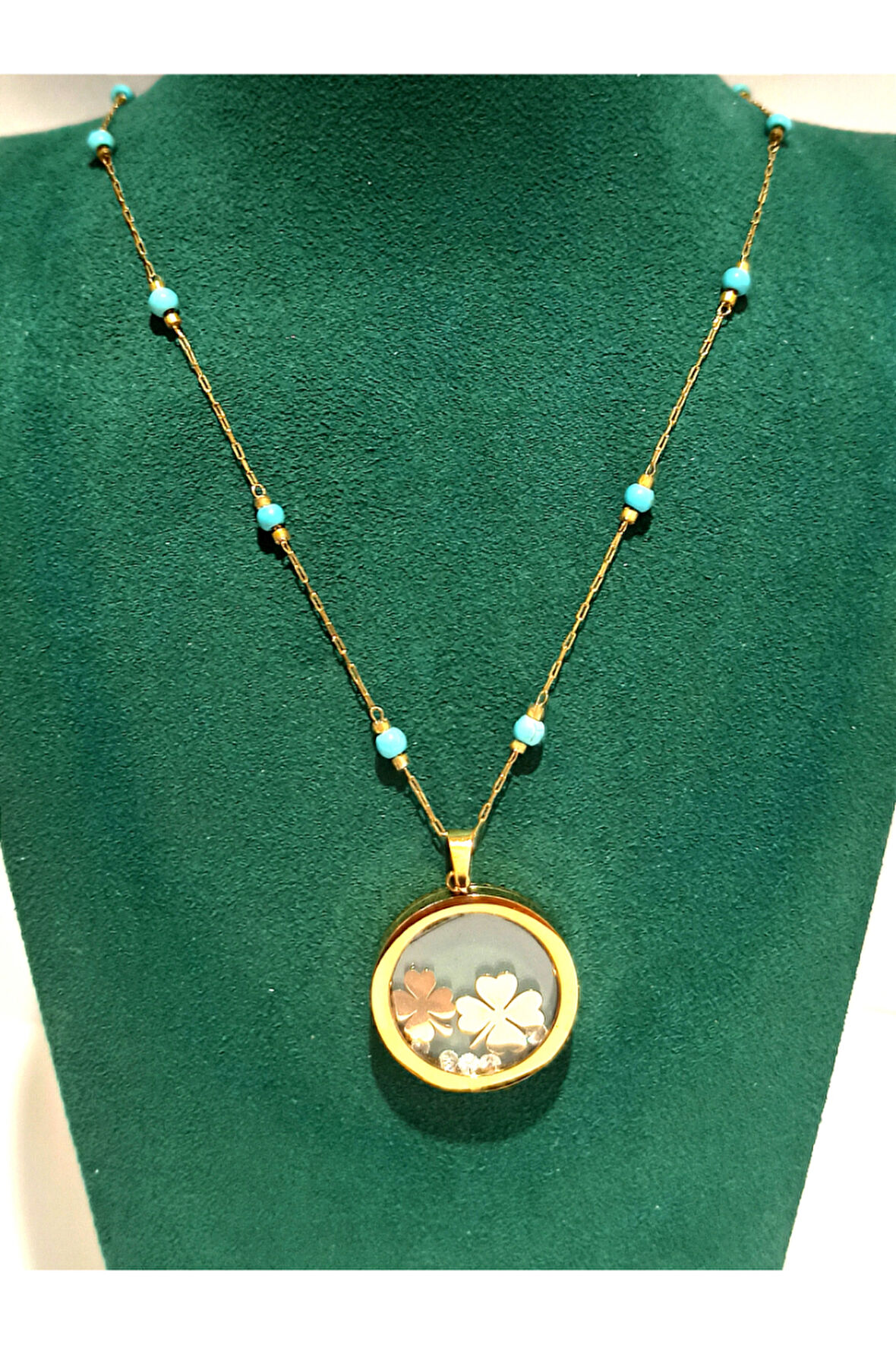 Monalisa Home Gold Renk Lüks Figürlü Gösterişli Kolye