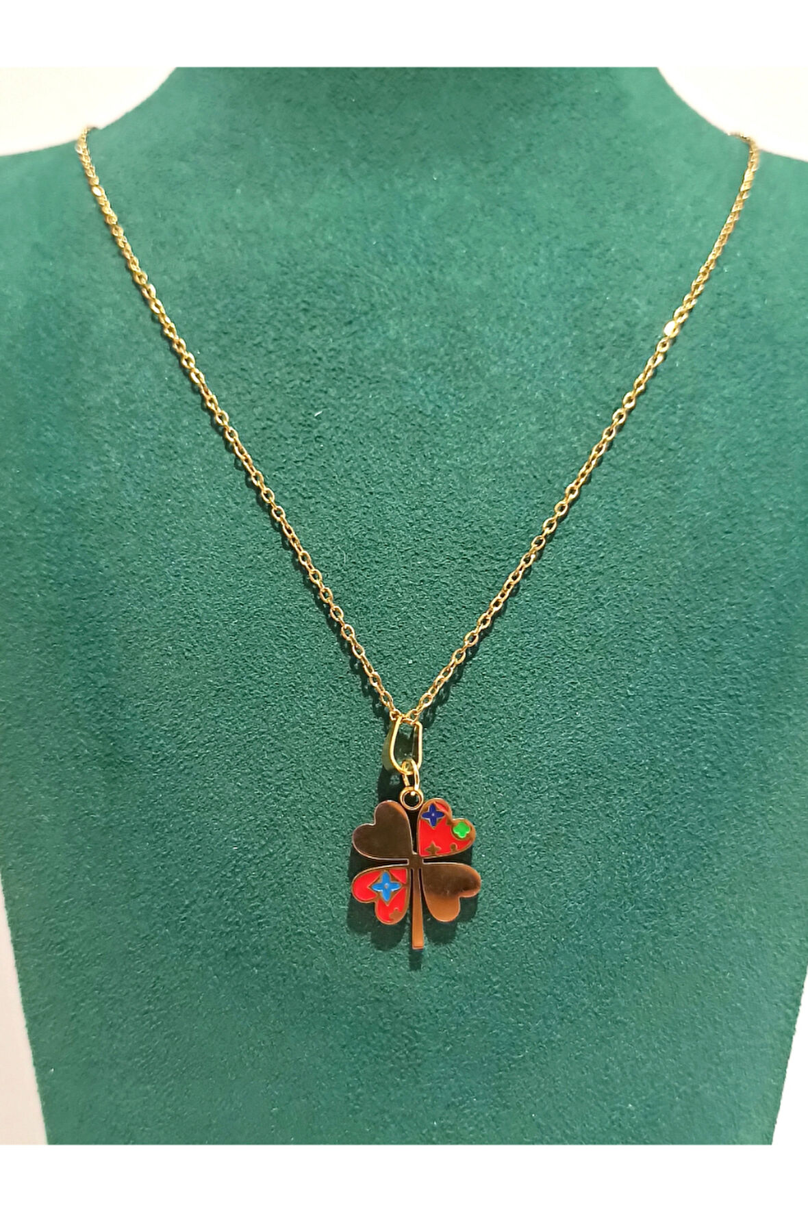 Monalisa Home Gold Renk Lüks Figürlü Gösterişli Kolye