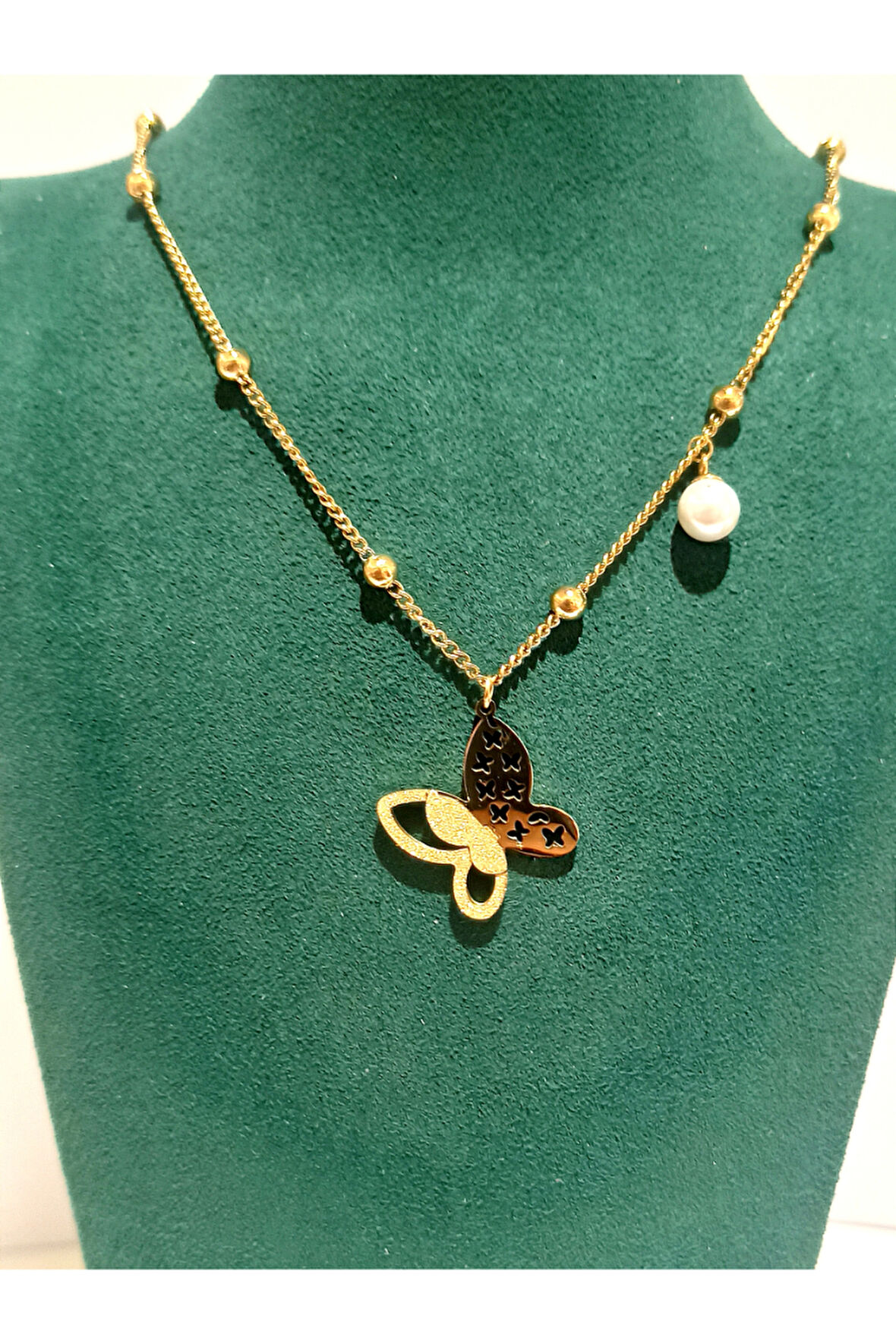 Monalisa Home Gold Renk Lüks Figürlü Gösterişli Kolye