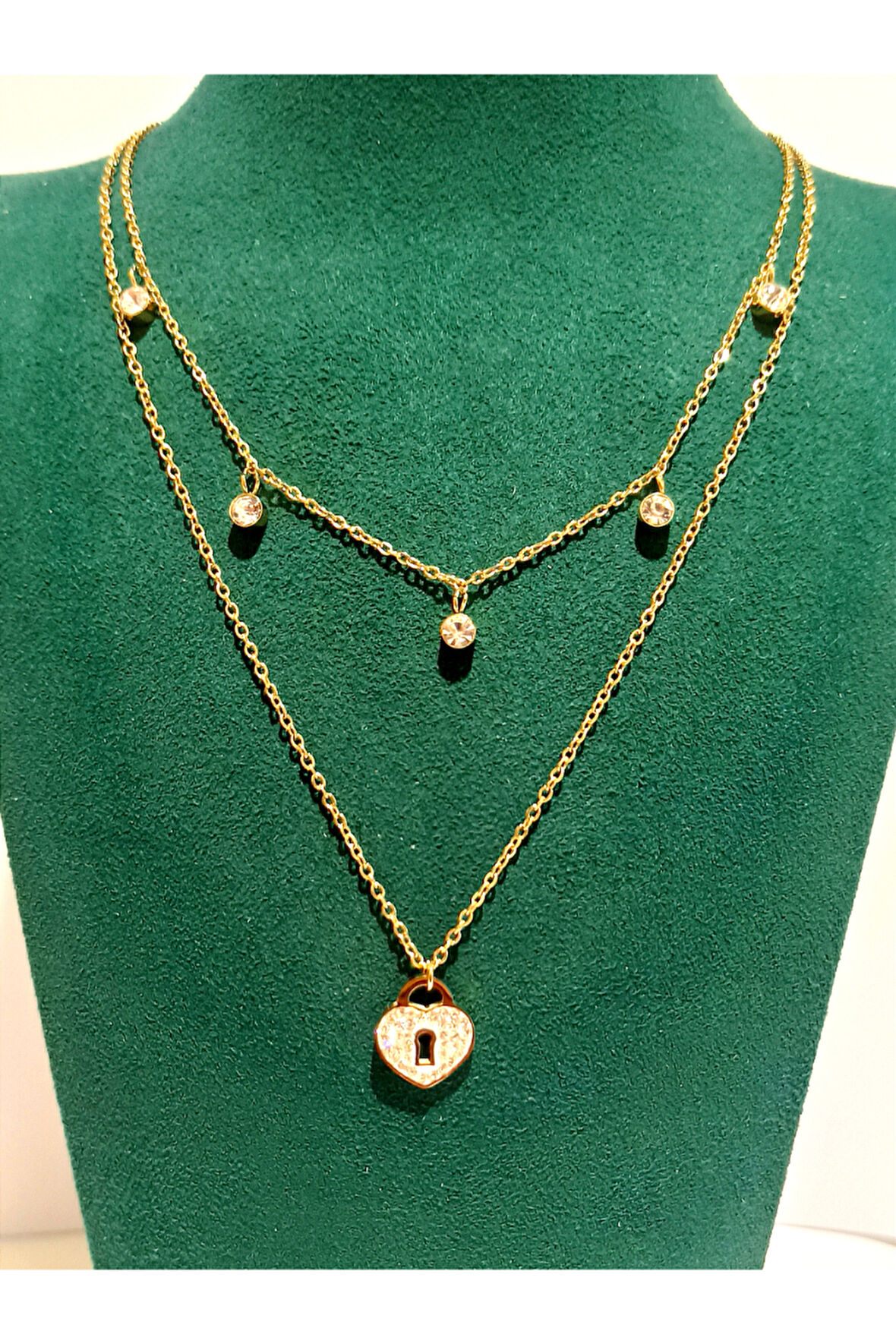 Monalisa Home Gold Renk Lüks Figürlü Gösterişli Kolye