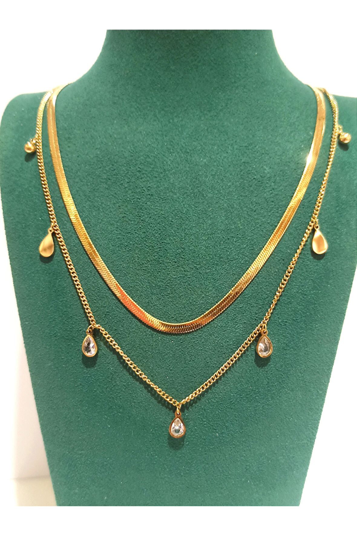 Monalisa Home Gold Renk Lüks Figürlü Gösterişli Kolye