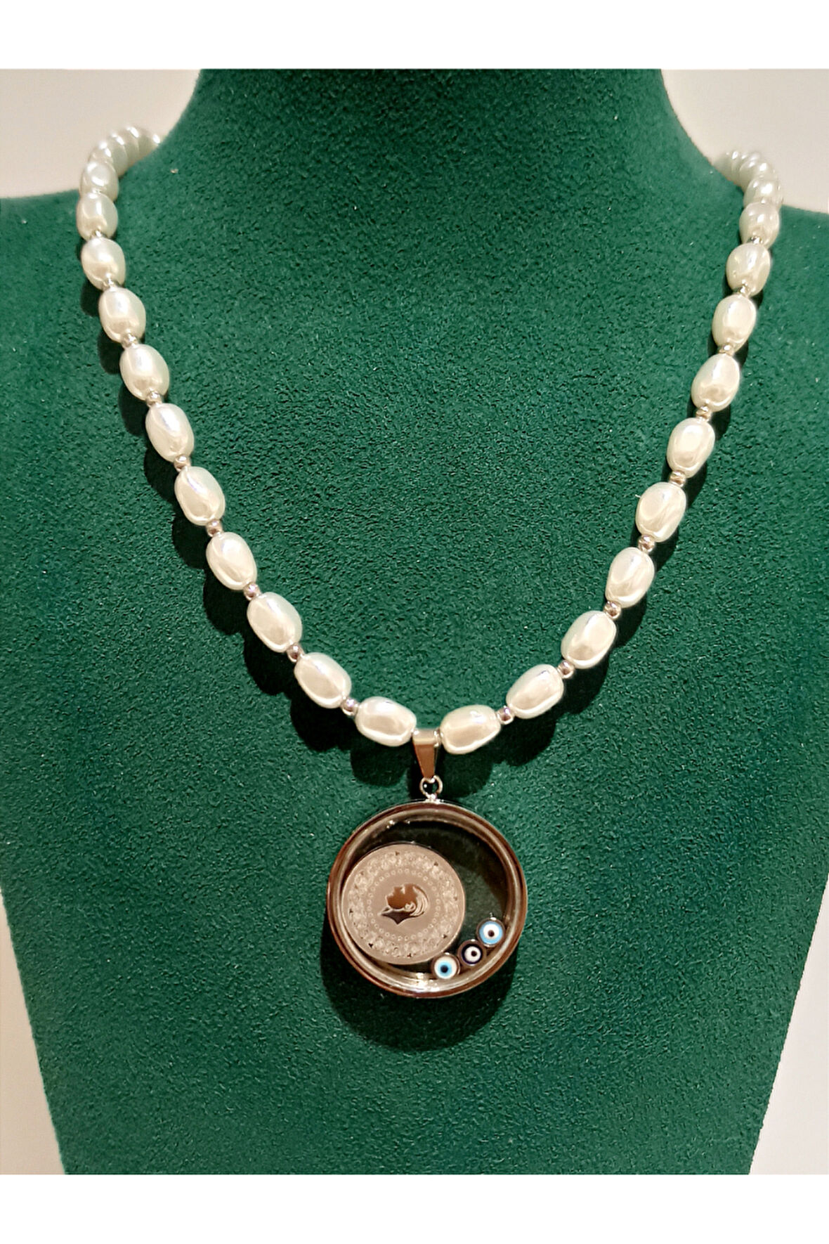 Monalisa Home Gümüş Renk Lüks Figürlü Gösterişli Kolye