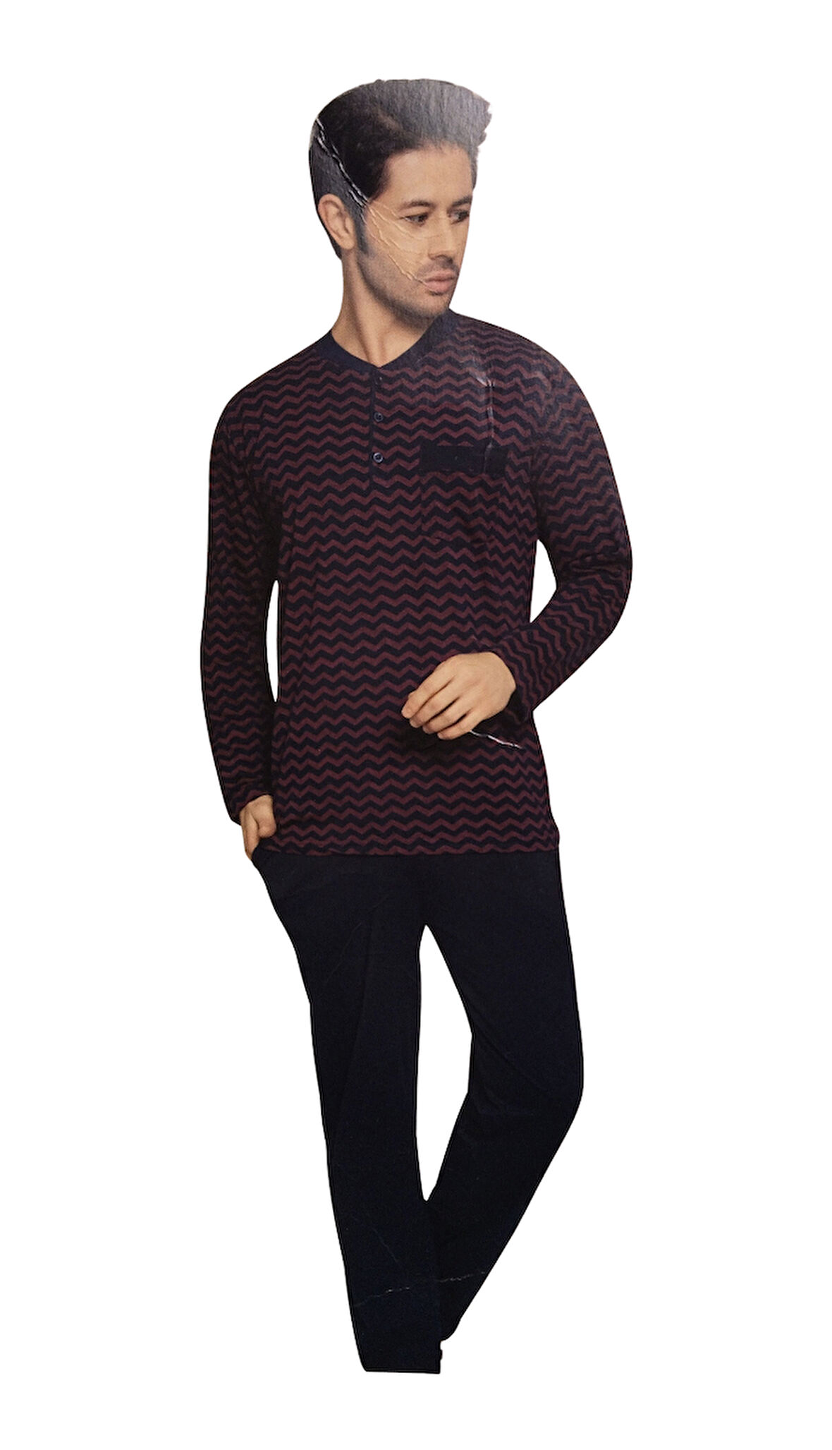 Lacivert Erkek Pijama Takımı XXL  Beden