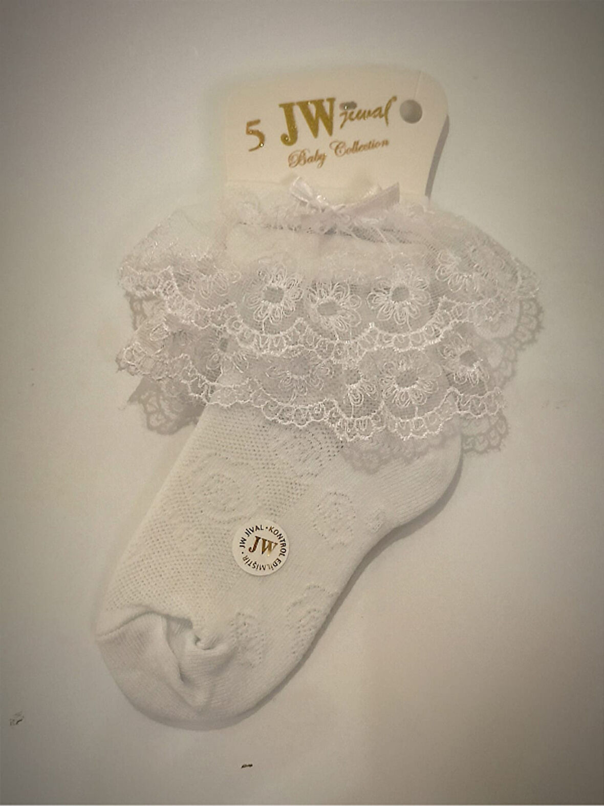 Tüllü Kız Çocuk Çorabı Beyaz 35 Numara