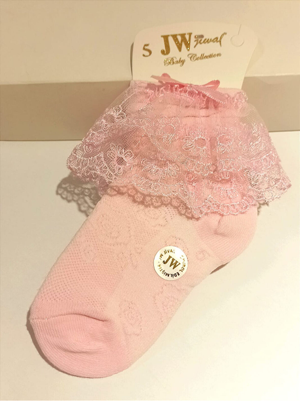 Tüllü Kız Çocuk Çorabı Pembe 35 Numara