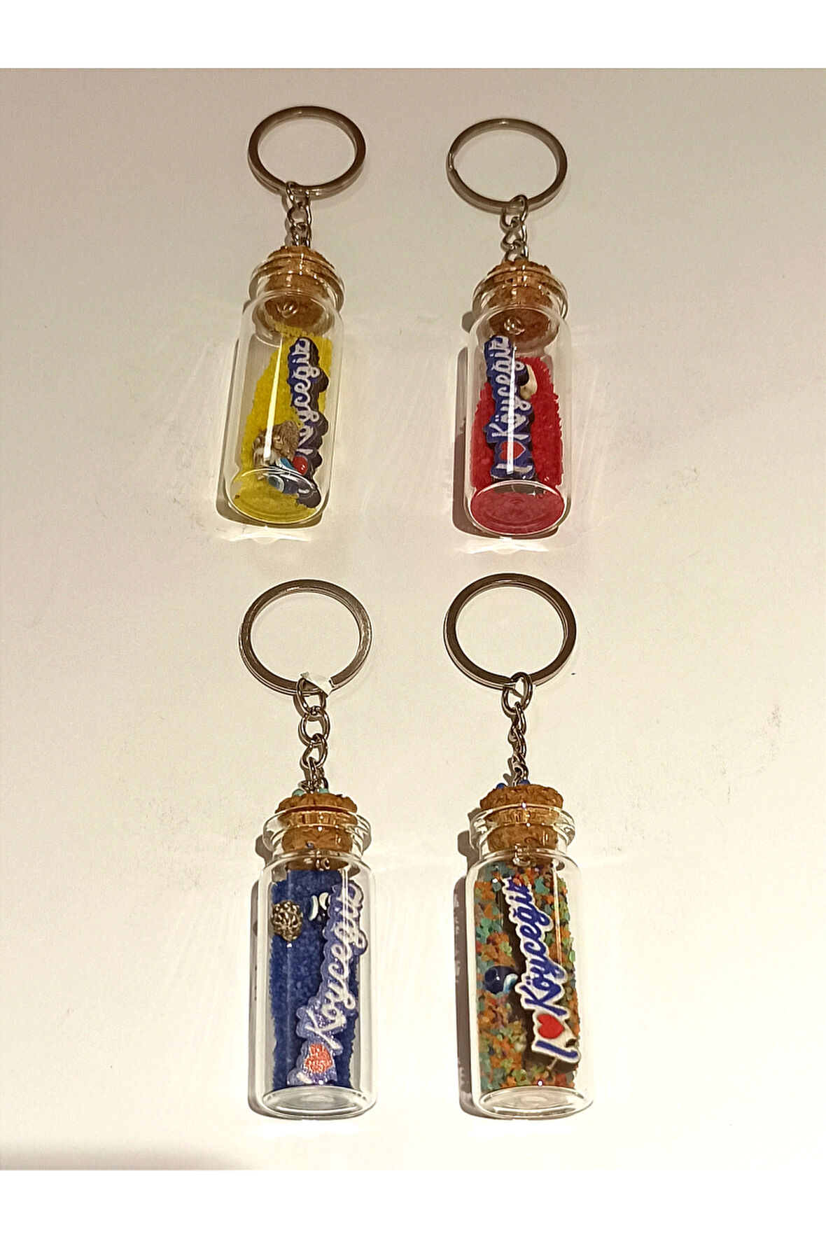 Monalisa Home 4 Adet Farklı Model Desenli Renkli Kültürel Anahtarlık