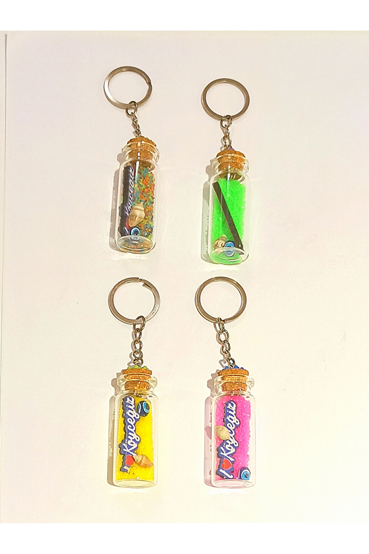 Monalisa Home 4 Adet Farklı Model Desenli Renkli Kültürel Anahtarlık