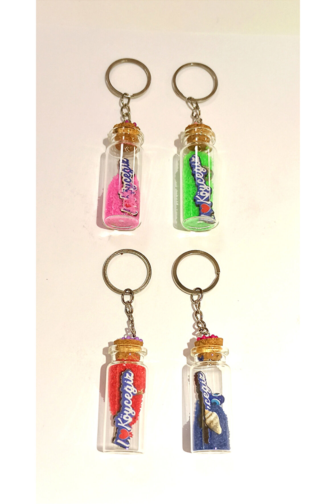 Monalisa Home 4 Adet Farklı Model Desenli Renkli Kültürel Anahtarlık