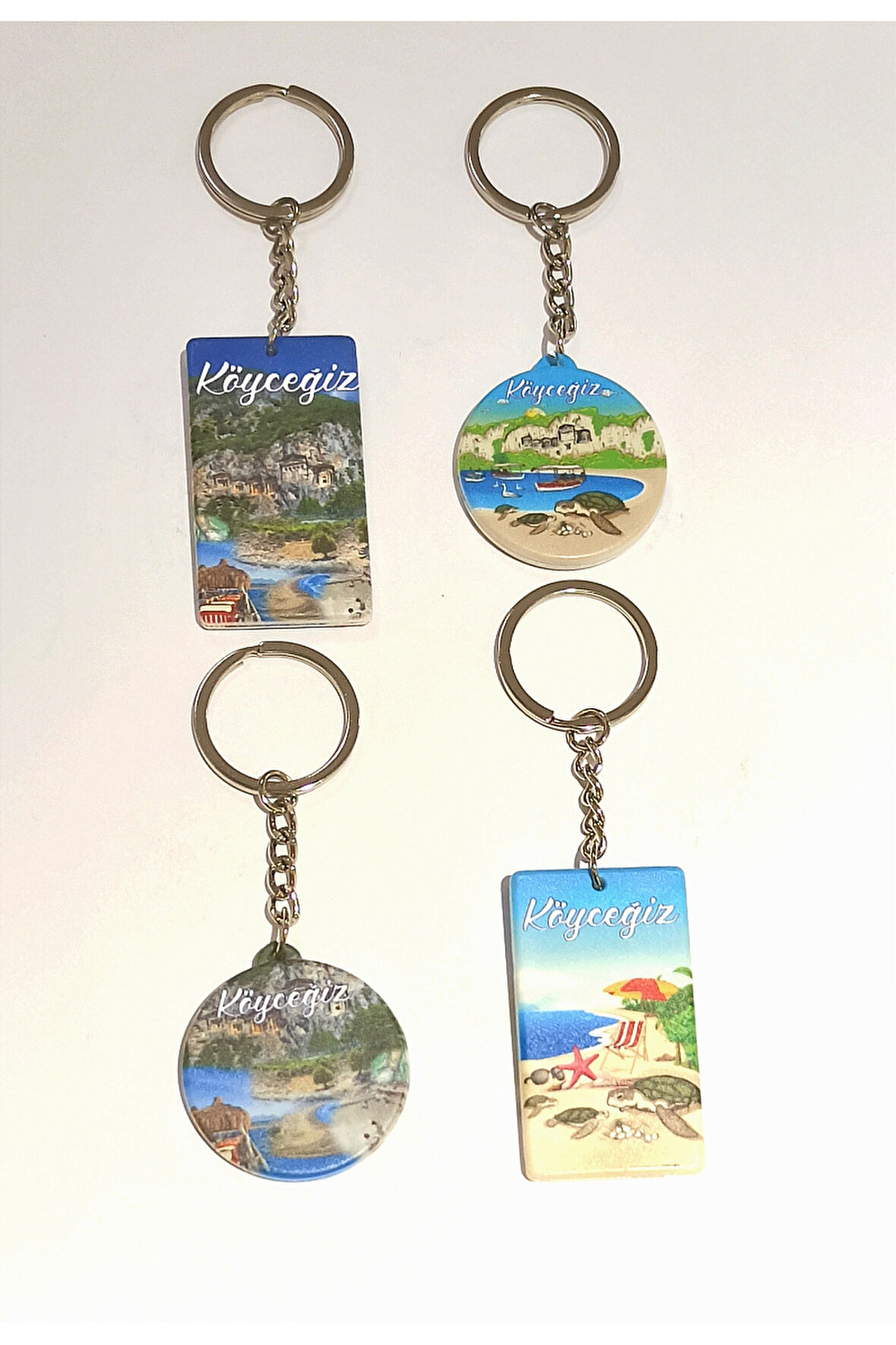 Monalisa Home 4 Adet Farklı Model Desenli Renkli Kültürel Anahtarlık