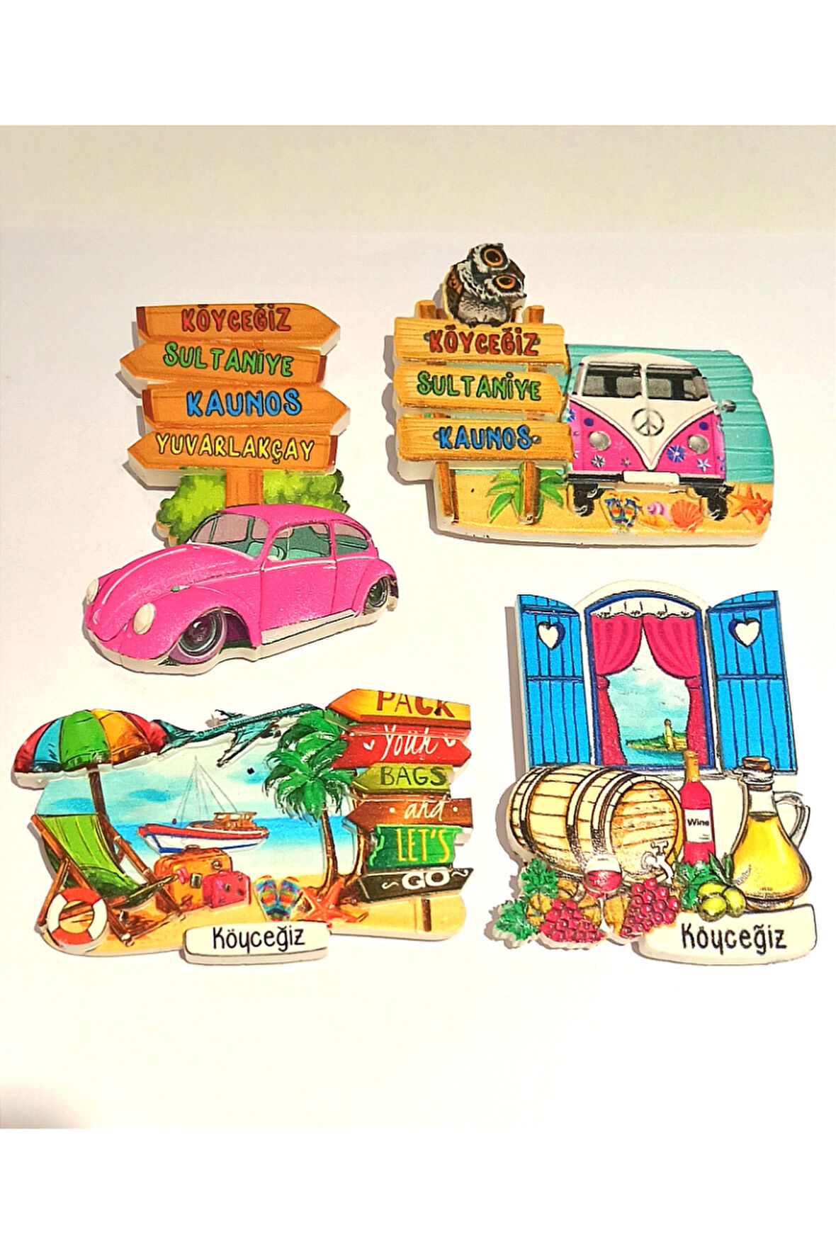 Monalisa Home 4 Adet Farklı Model Desenli Renkli Kültürel Mıknatıslı Magnet