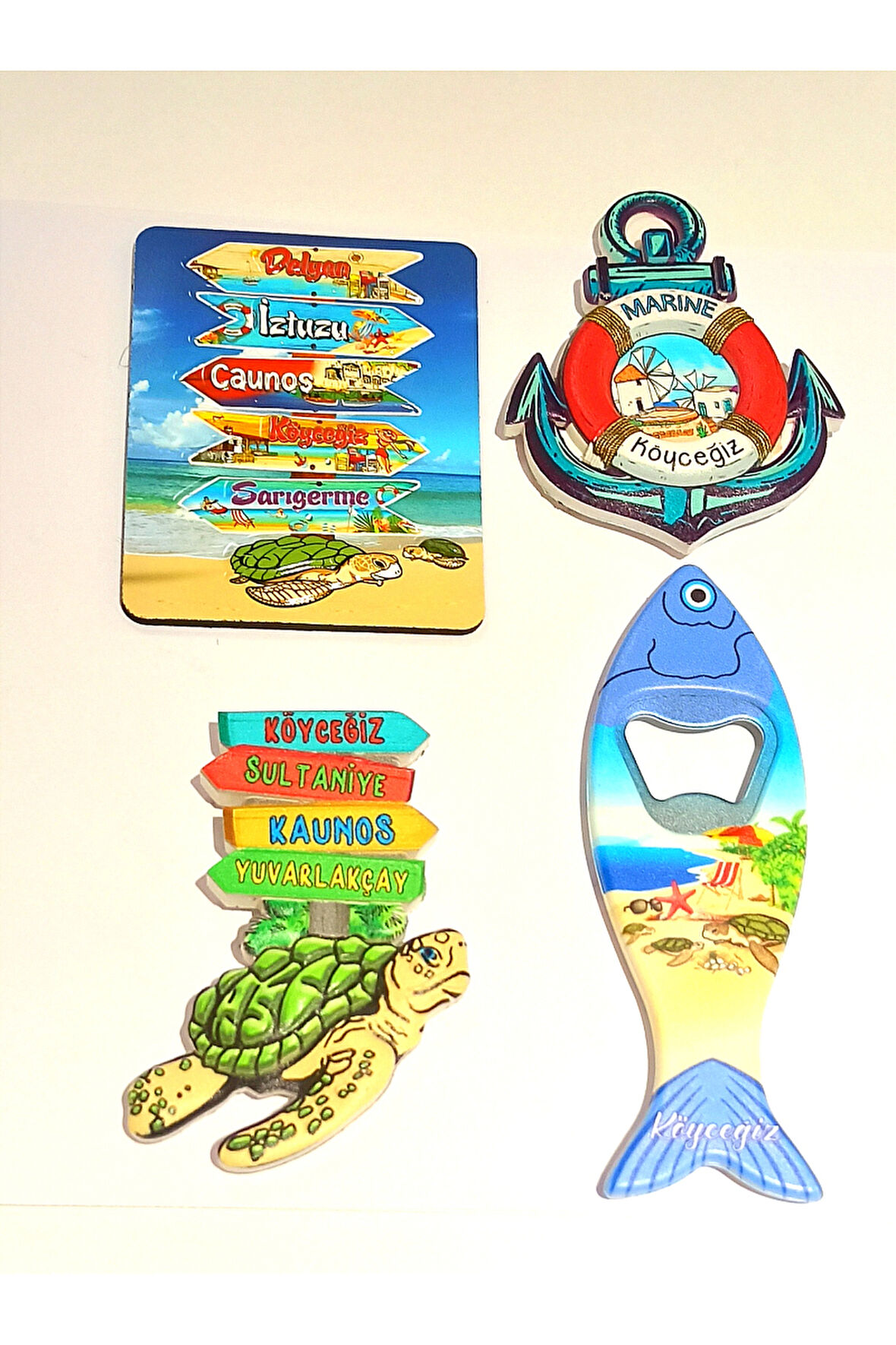 Monalisa Home 4 Adet Farklı Model Desenli Renkli Kültürel Mıknatıslı Magnet