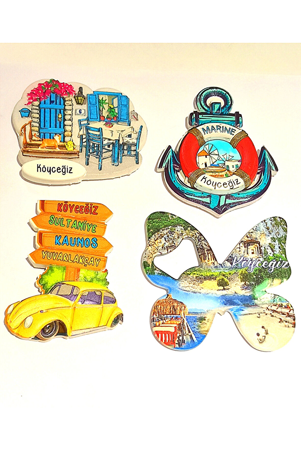 Monalisa Home 4 Adet Farklı Model Desenli Renkli Kültürel Mıknatıslı Magnet