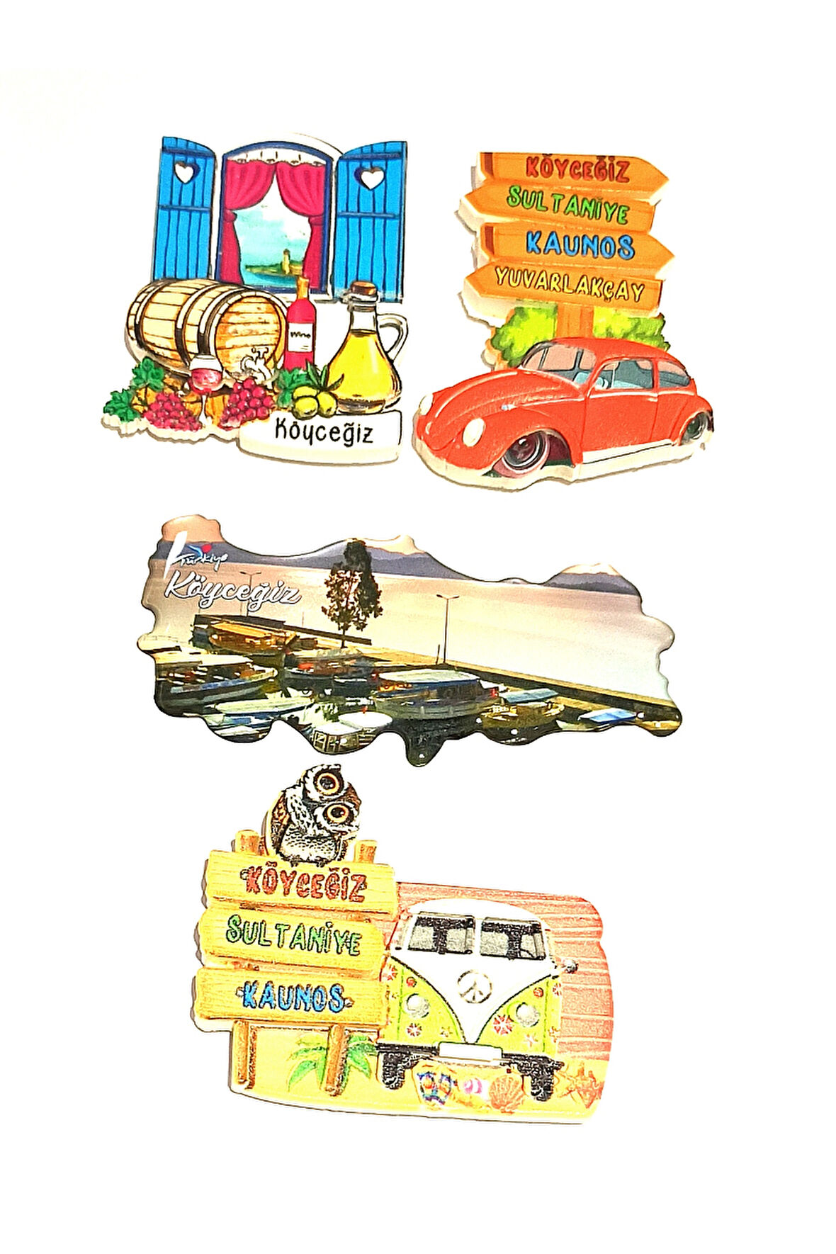 Monalisa Home 4 Adet Farklı Model Desenli Renkli Kültürel Mıknatıslı Magnet