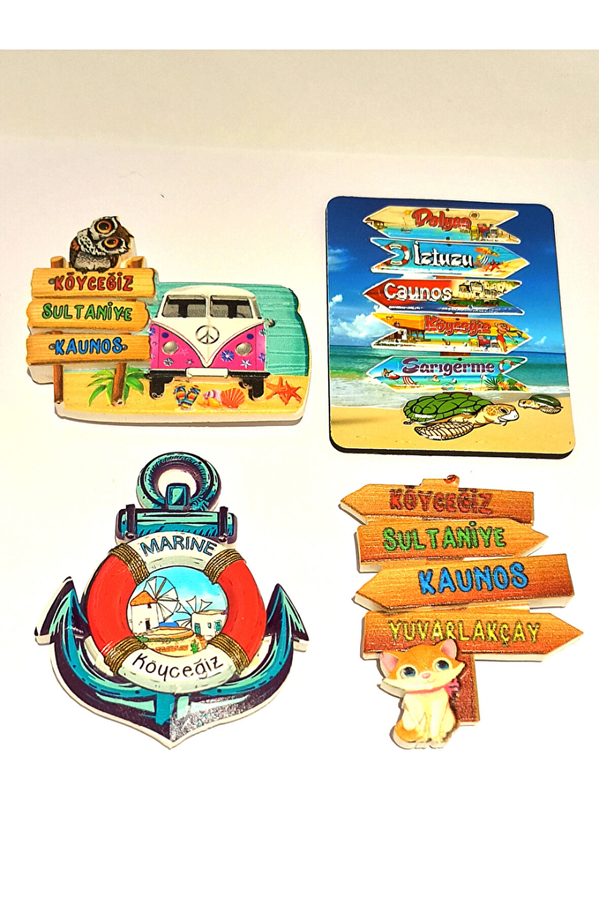 Monalisa Home 4 Adet Farklı Model Desenli Renkli Kültürel Mıknatıslı Magnet