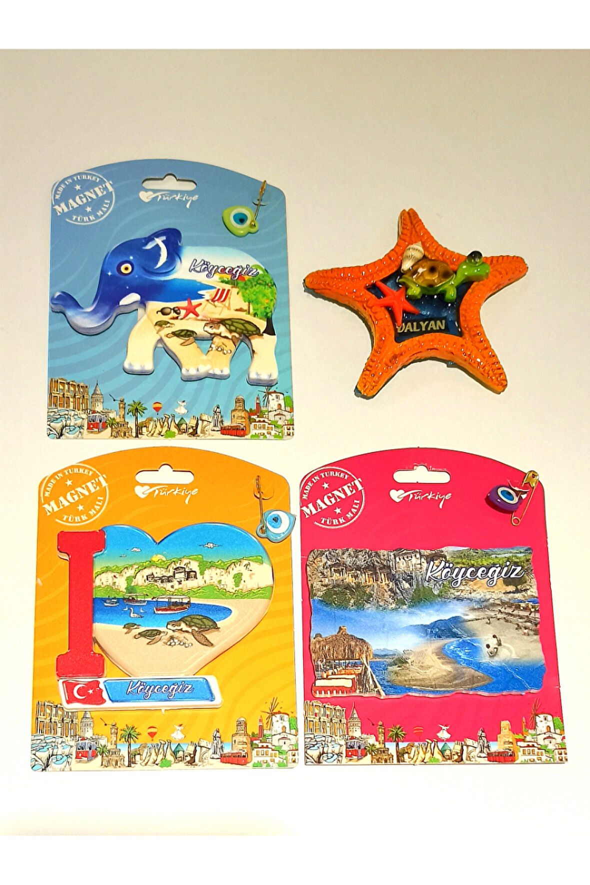 Monalisa Home 4 Adet Farklı Model Desenli Renkli Kültürel Mıknatıslı Magnet