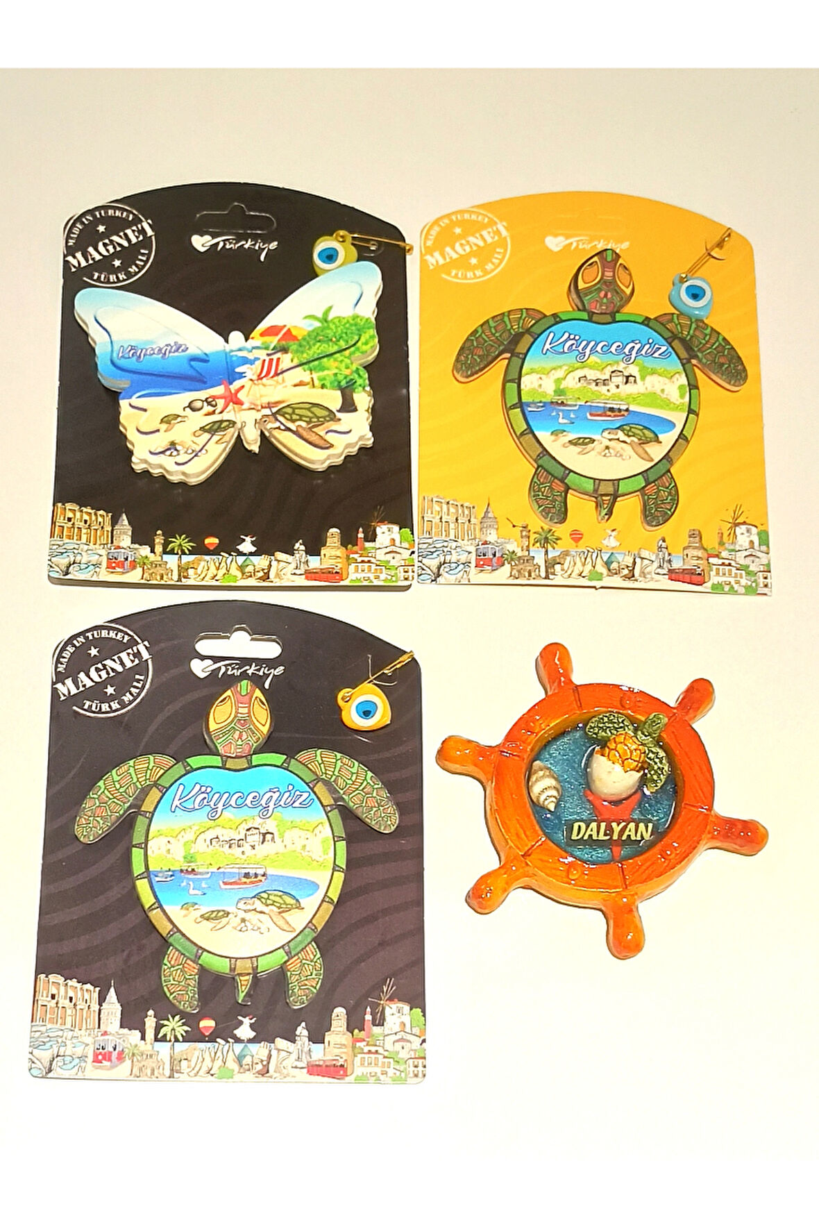 Monalisa Home 4 Adet Farklı Model Desenli Renkli Kültürel Mıknatıslı Magnet