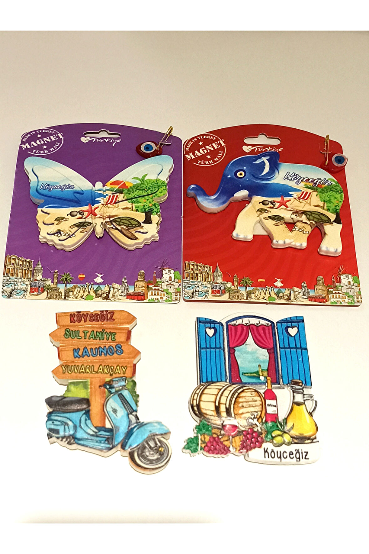 Monalisa Home 4 Adet Farklı Model Desenli Renkli Kültürel Mıknatıslı Magnet