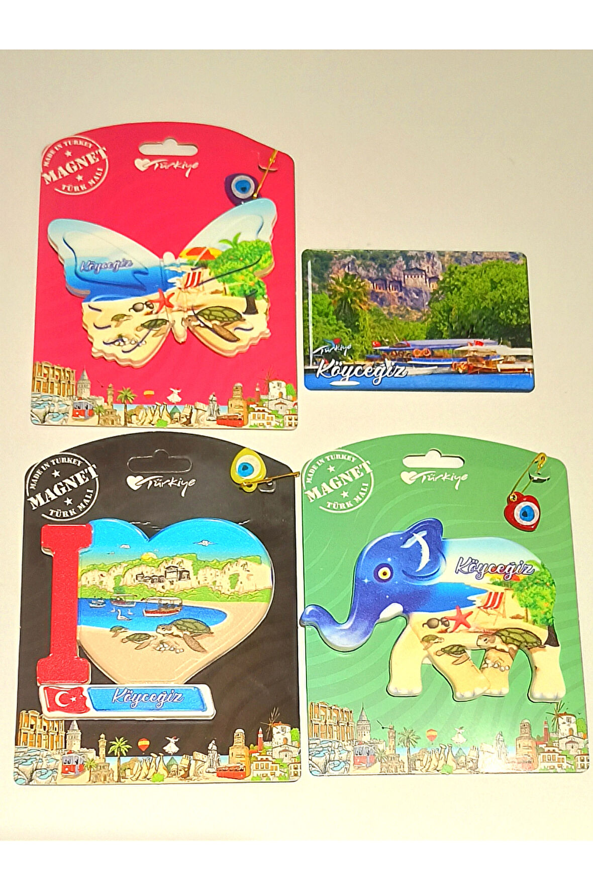 Monalisa Home 4 Adet Farklı Model Desenli Renkli Kültürel Mıknatıslı Magnet