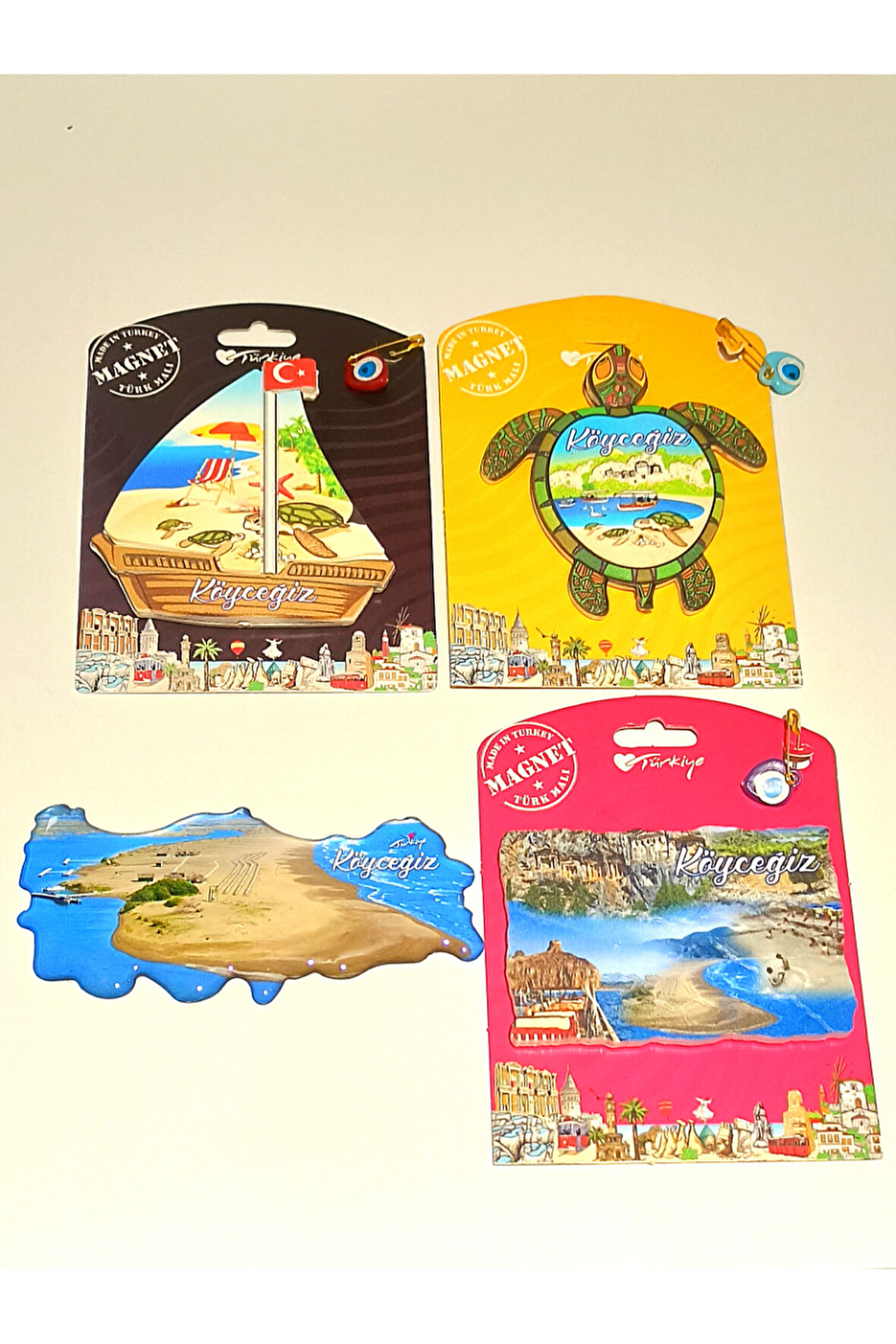 Monalisa Home 4 Adet Farklı Model Desenli Renkli Kültürel Mıknatıslı Magnet