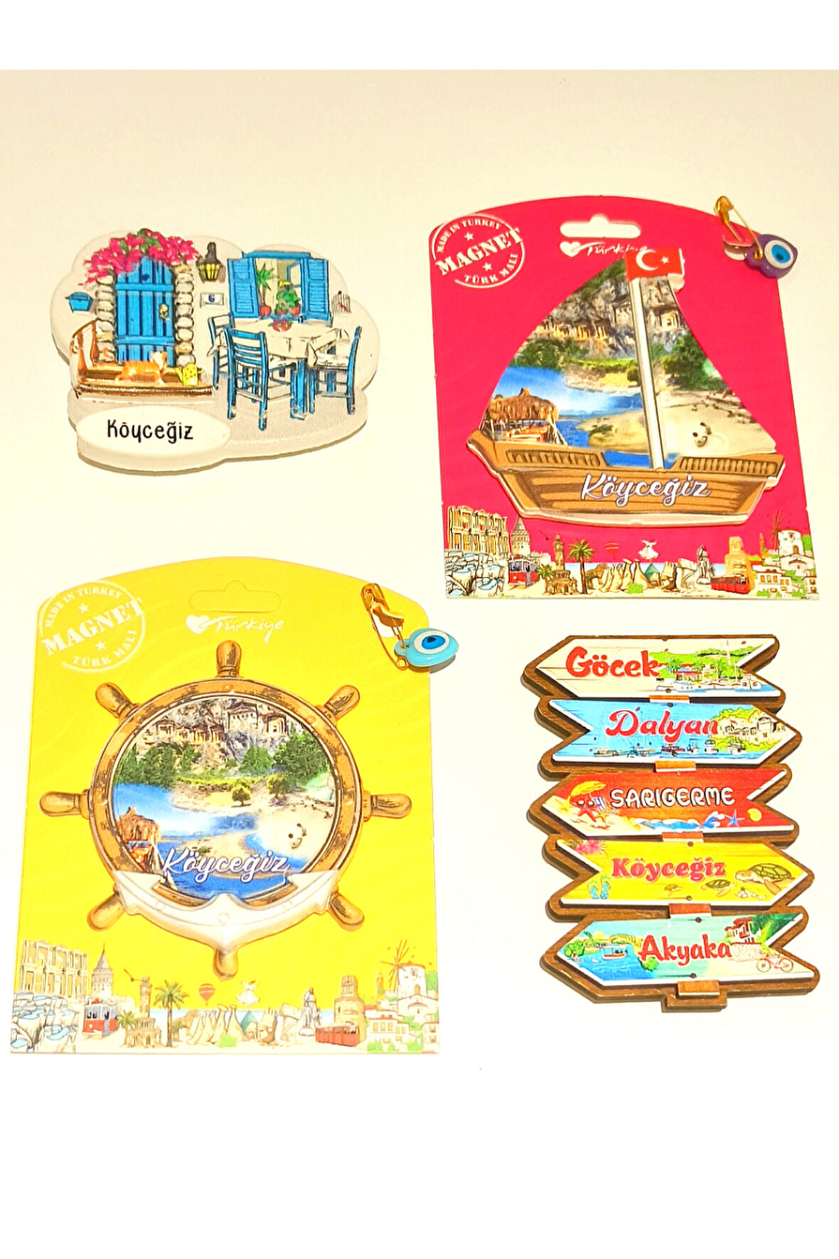 Monalisa Home 4 Adet Farklı Model Desenli Renkli Kültürel Mıknatıslı Magnet