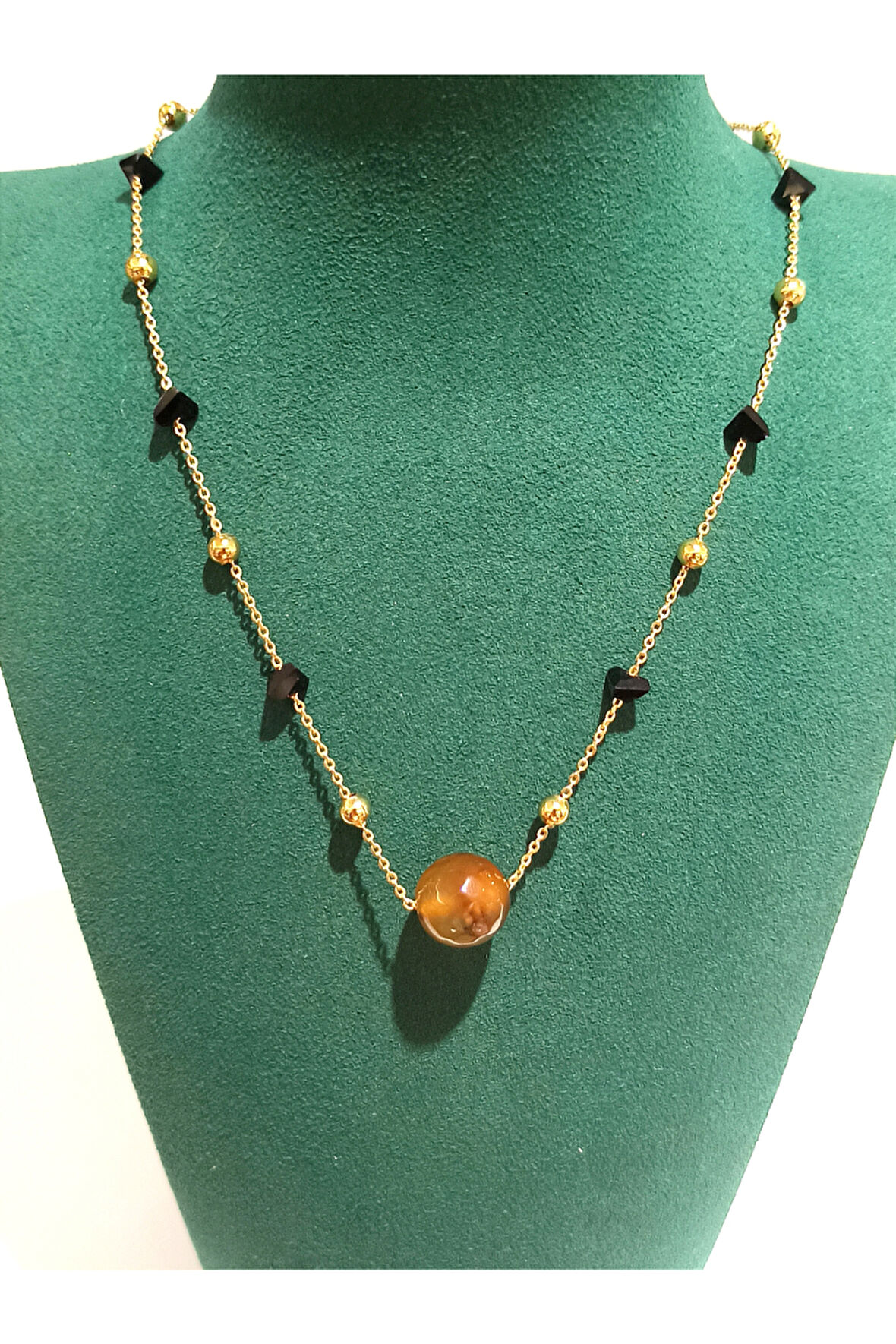 Monalisa Home Renkli  Lüks Figürlü Gösterişli Taş Kolye