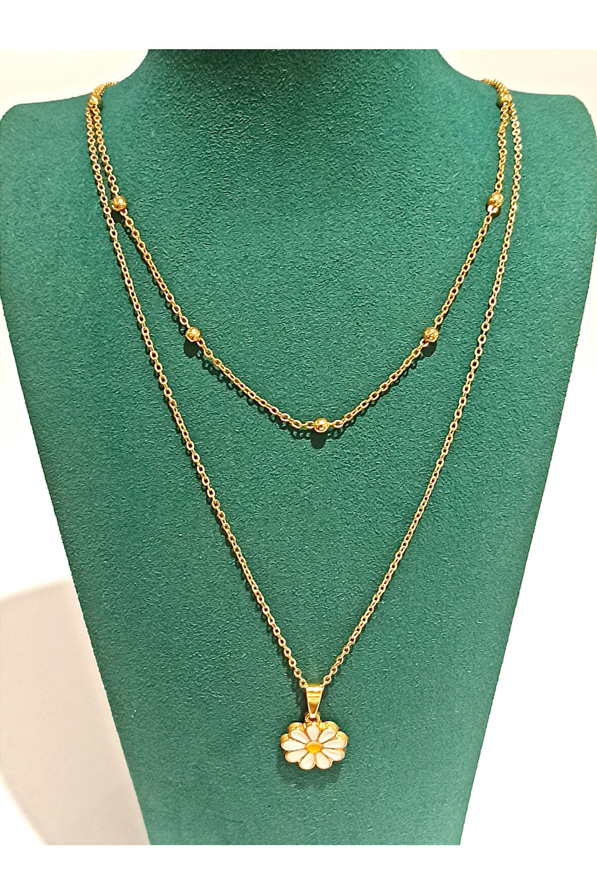 Monalisa Home Renkli Gold Renk Lüks Figürlü Gösterişli  Kolye