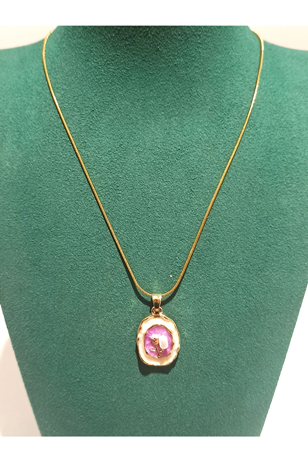 Monalisa Home Gold Renk Lüks Figürlü Gösterişli  Kolye