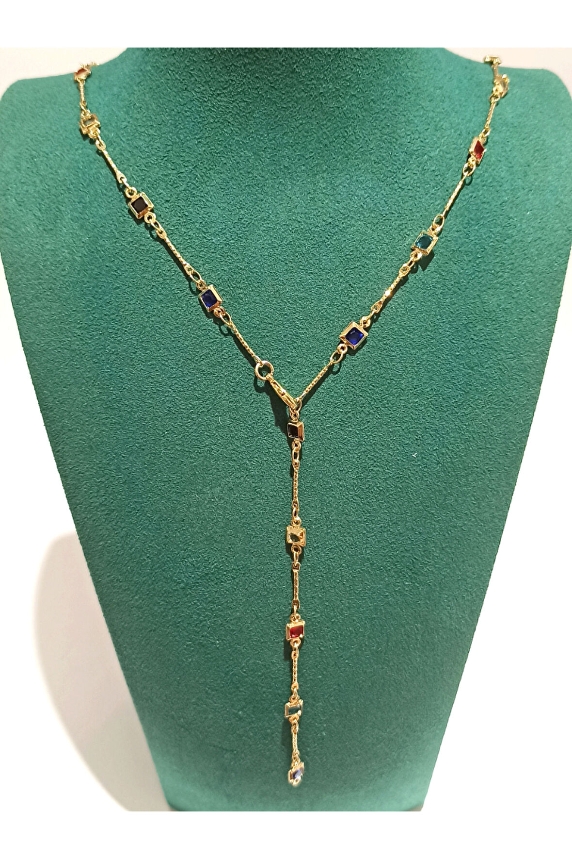 Monalisa Home Gold Renk Lüks Figürlü Gösterişli Y Kolye